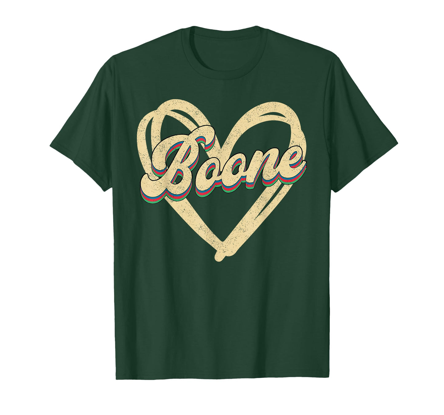 Boone Family Name I Love Boone Personalized Vintage T-Shirt