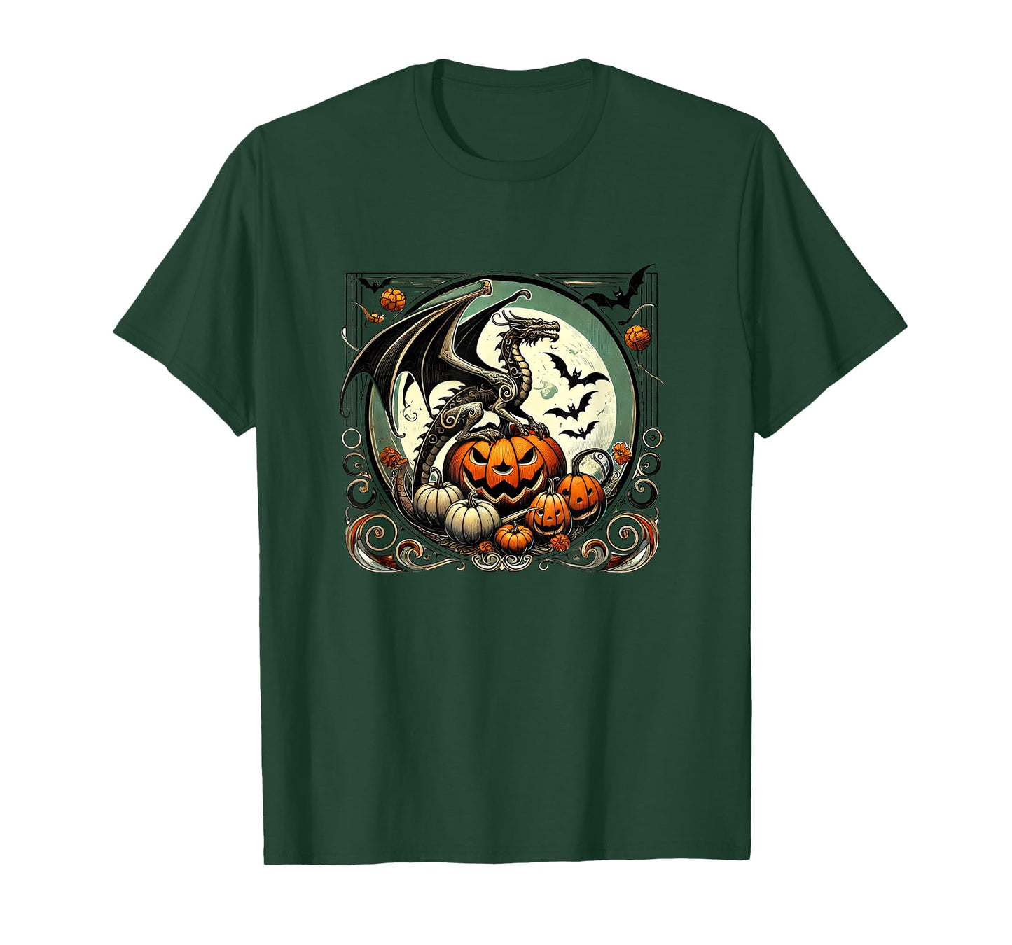 Halloween Dragon Illustration Autumn fall dragons T-Shirt