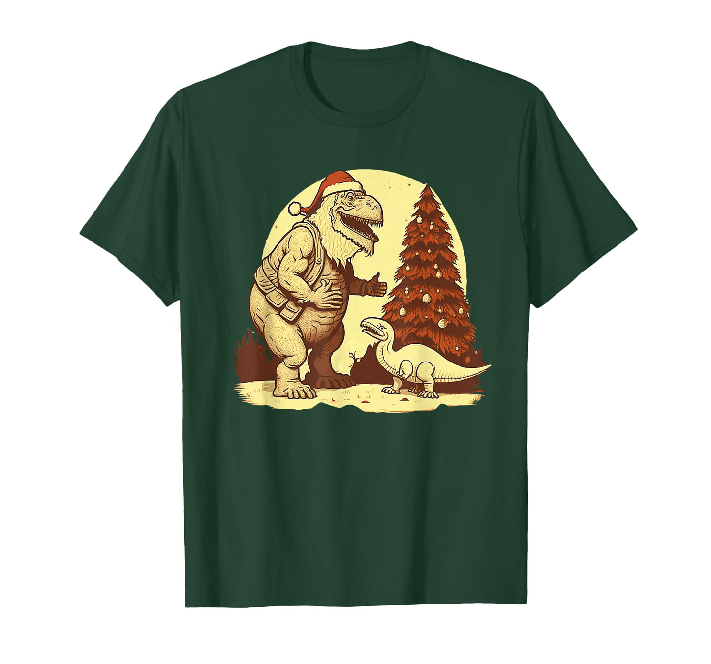 Funny Tyrannosaurus Santa Claus T-Rex Christmas Dinosaur T-Shirt