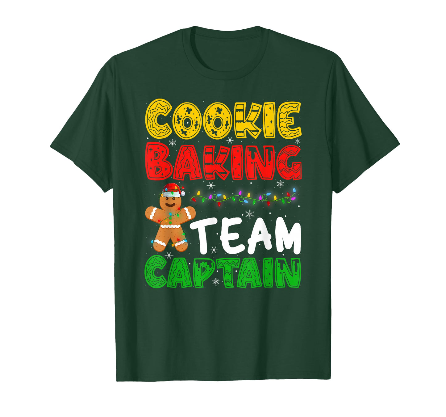 Cookie Baking Team Captain Funny Gingerbread Christmas T-Shirt