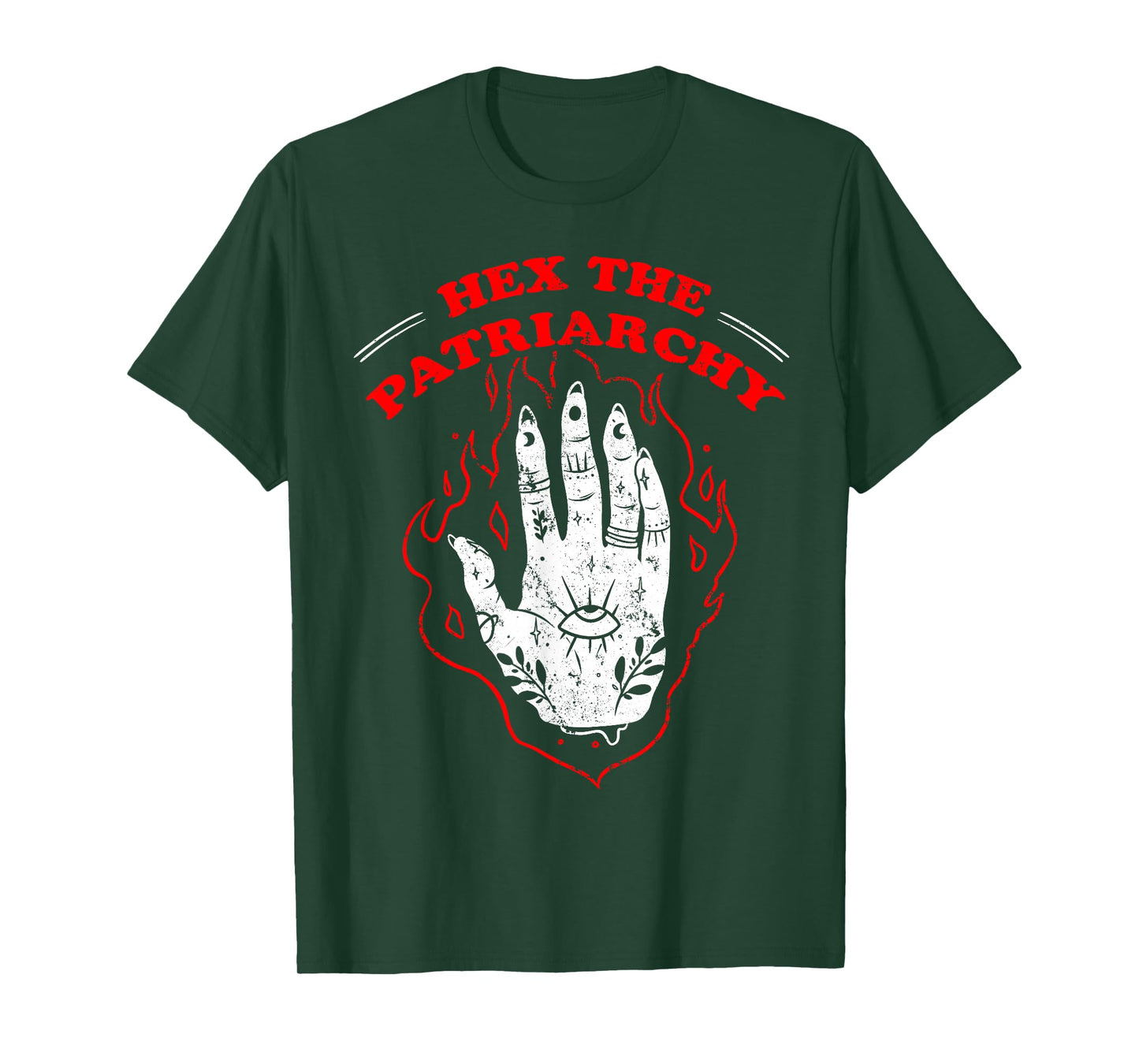 Feminist Witch Hex The Patriarchy Occult Hand T-Shirt