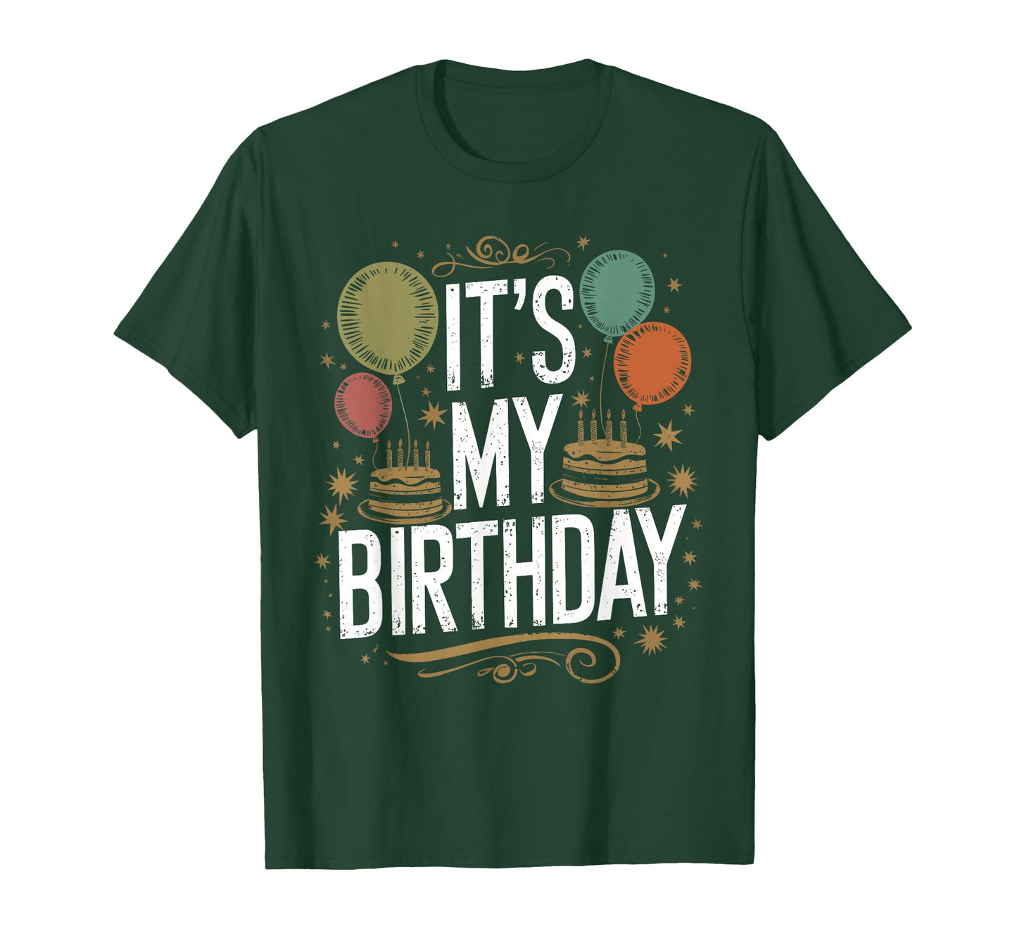 Distressed It's My Birthday Vintage Men Women Kids B-day T-Shirt