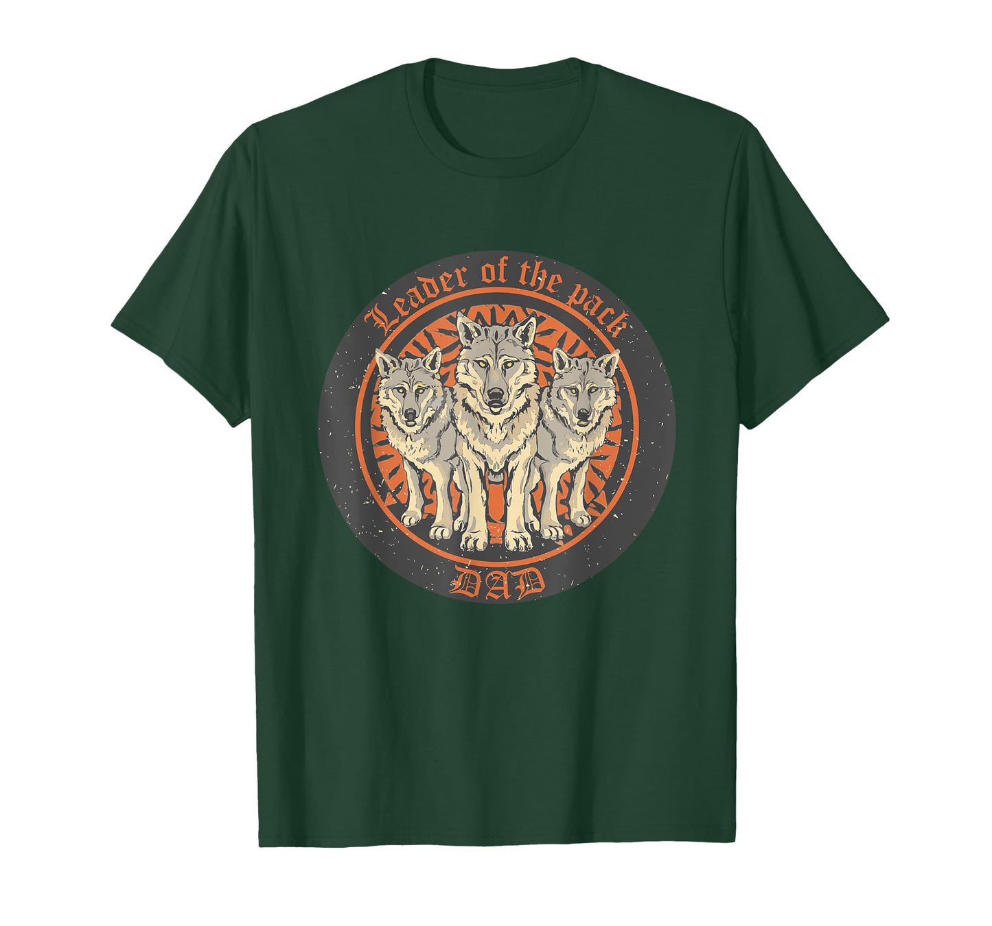 Dad Leader of the pack - Retro Wolfpack Wolf Dad Leader T-Shirt