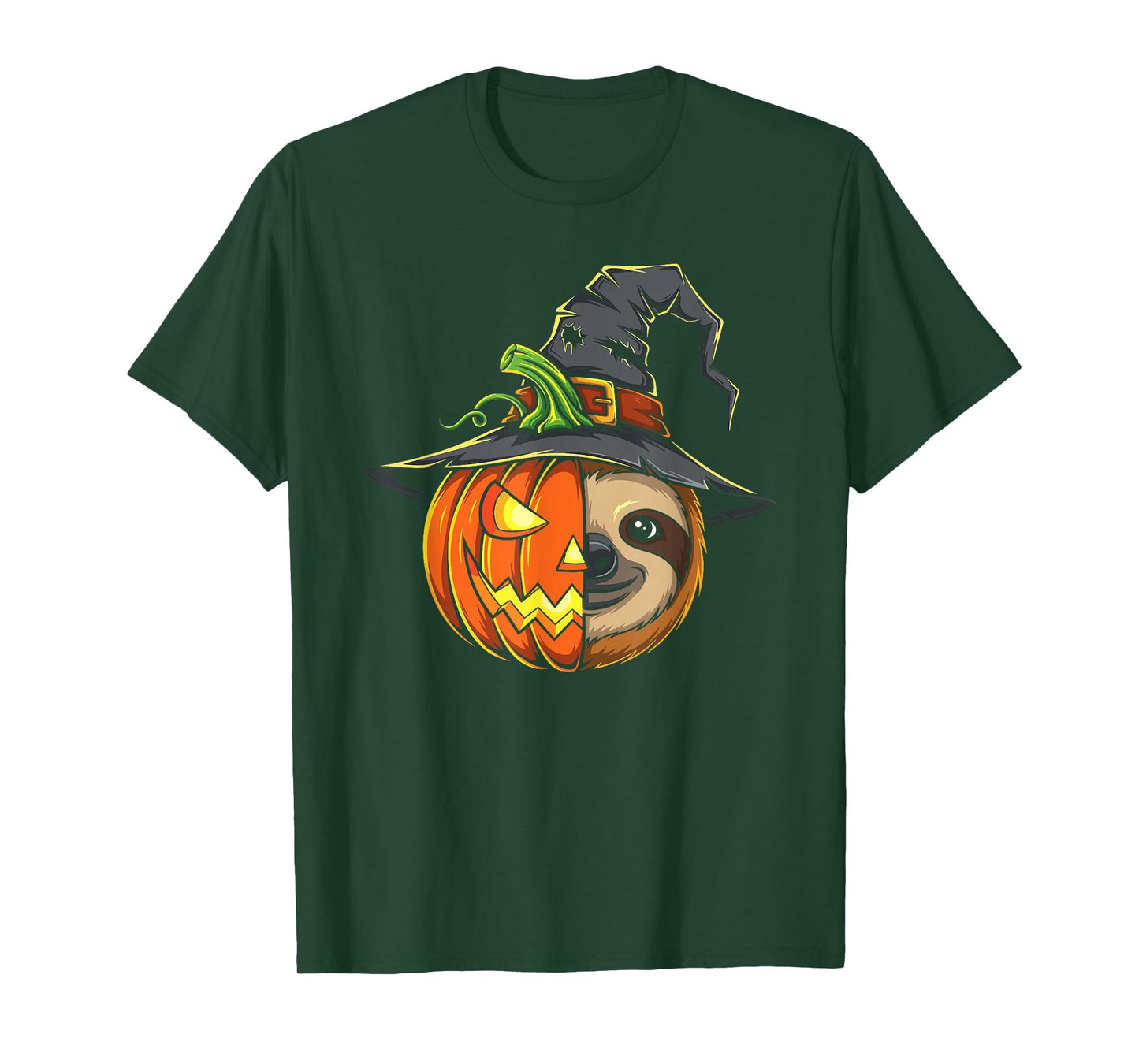 Sloth Pumpkin Jack O Lantern Halloween Kids Mens Womens T-Shirt