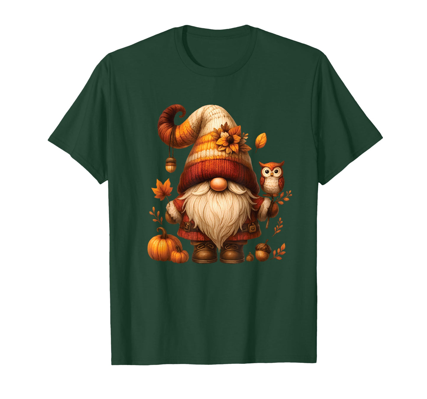 Halloween Gnome Cosplay Witch Boo Ghosts owl T-Shirt
