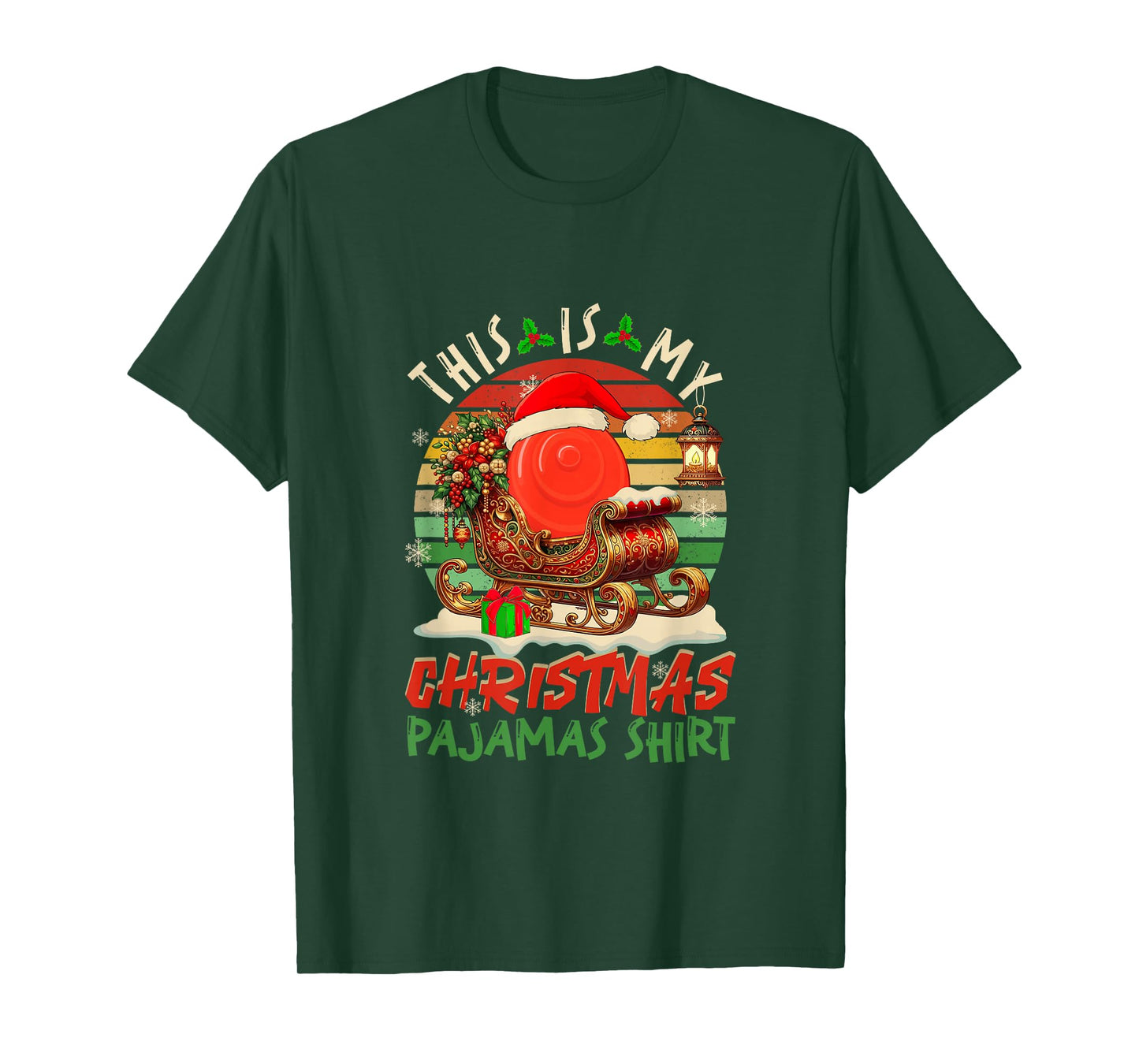 Vintage Retro My Christmas Pajama Shirt Disc Golf Player T-Shirt
