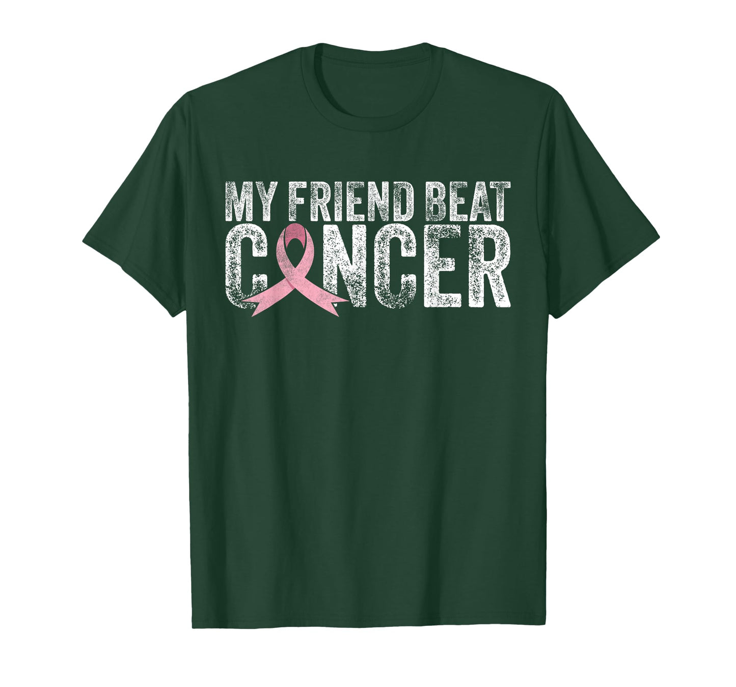 My Friend Beat Cancer Breast Cancer Awareness Survivor Pink T-Shirt