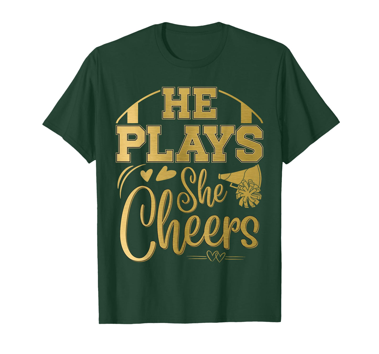 Football and Cheer Mom and Cheer Dad a Cheerleading Football T-Shirt