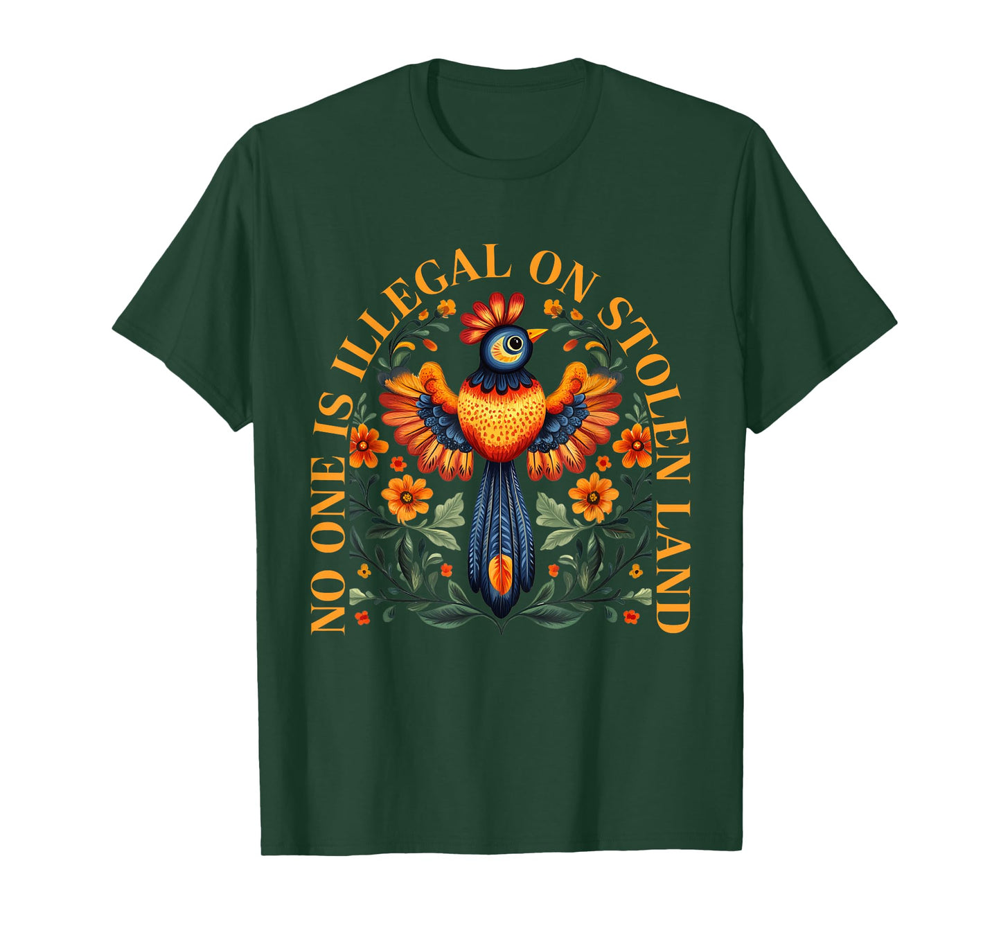 No One Is Illegal On Stolen Land Native Americans Vintage T-Shirt