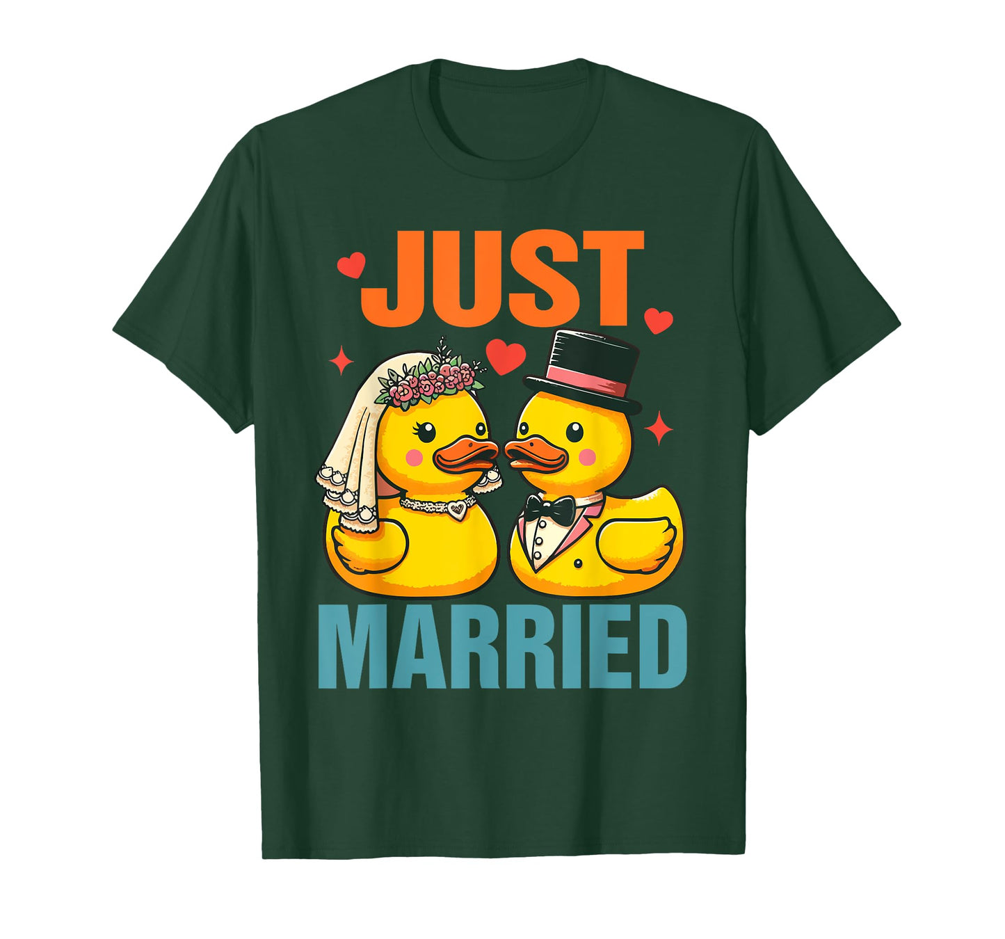 Bride & Groom Newlywed Wedding Rubber Ducks Just Married T-Shirt