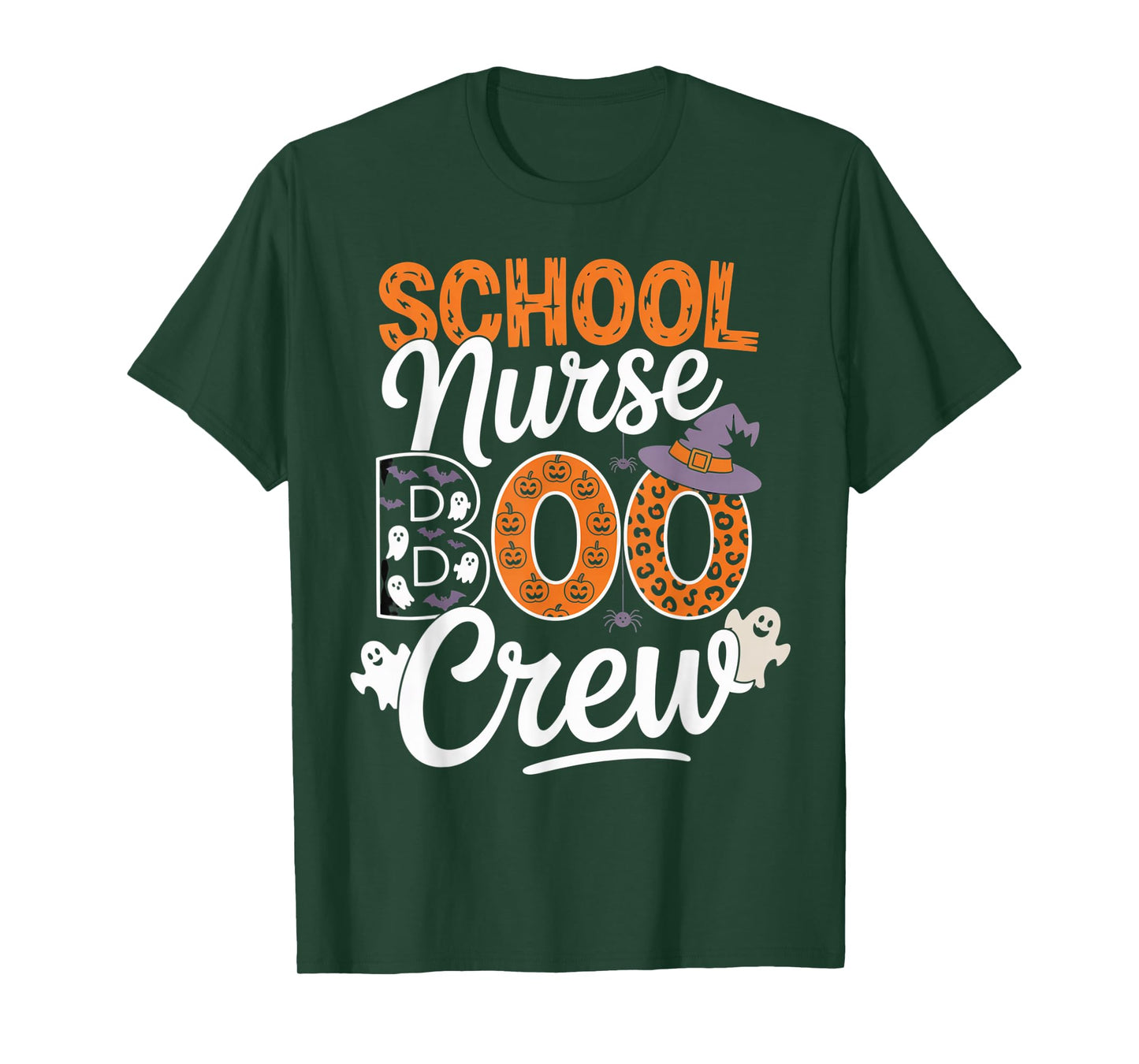 School Nurse Boo Crew Halloween Matching Spooky Outfit T-Shirt