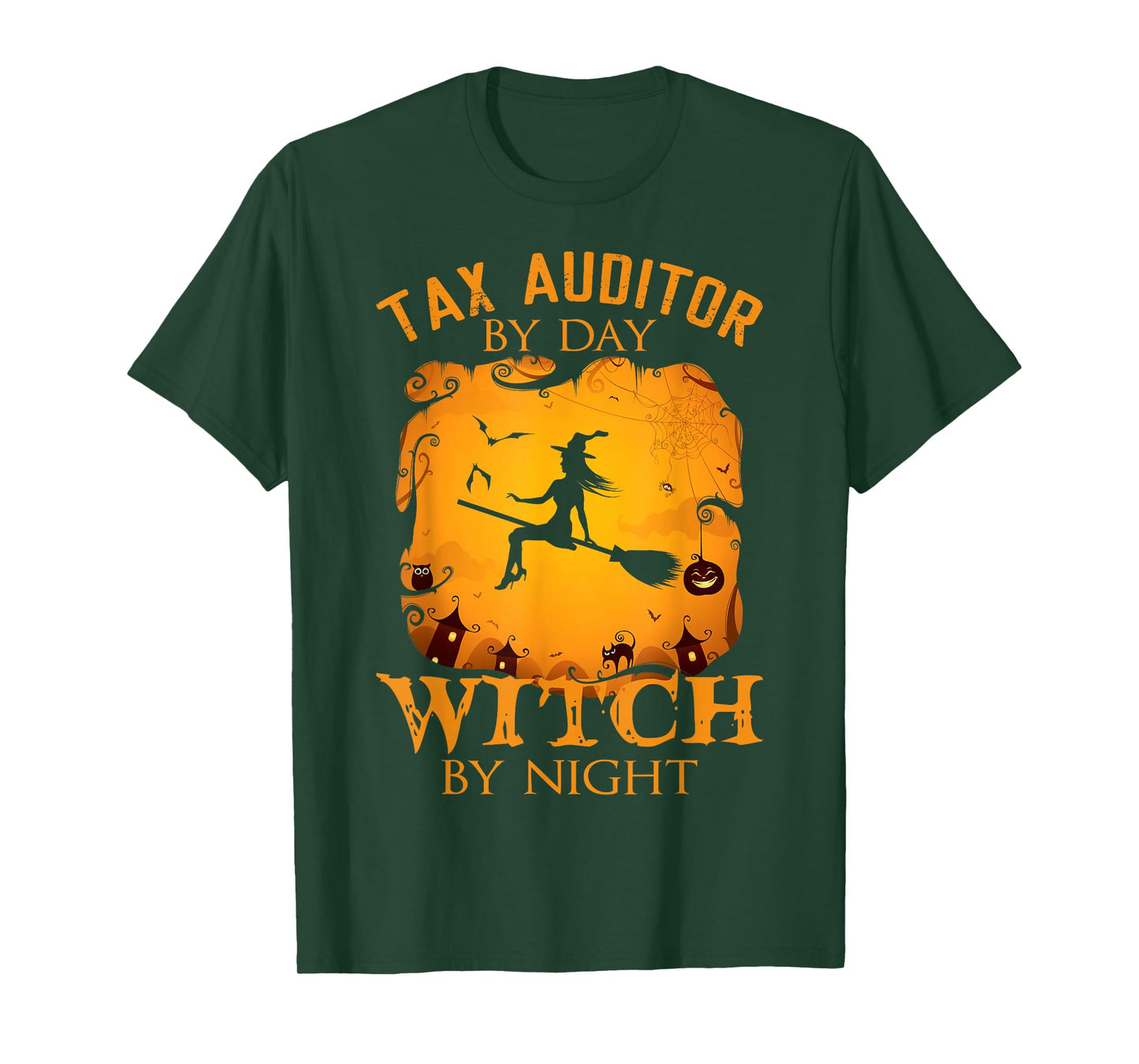 Tax Auditor by Day Witch by Night Halloween Fun T-Shirt