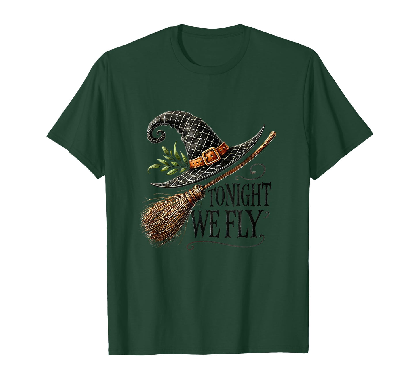 Amazing Spooky Creepy Halloween Witch Broom T-Shirt