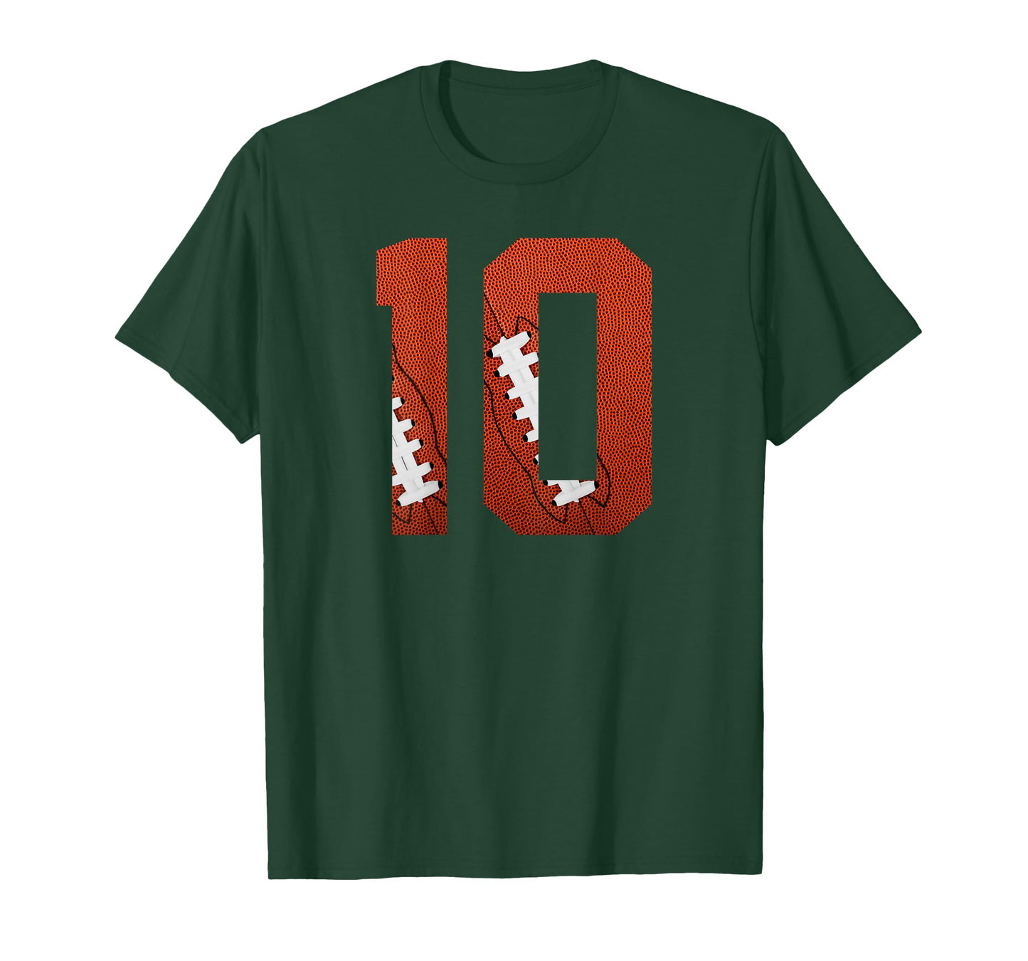Number 10 BACKSIDE - American Football Jersey Numbered T-Shirt