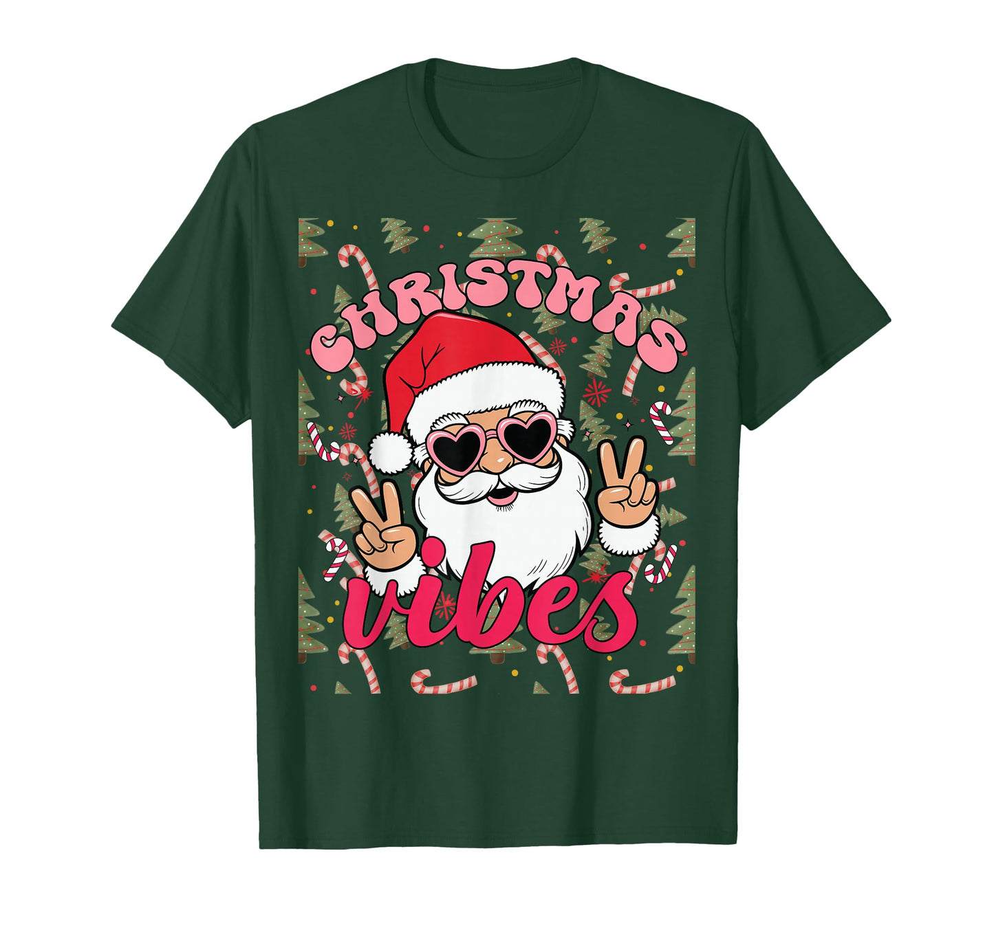 Christmas Vibes Santa Festive Holidays T-Shirt