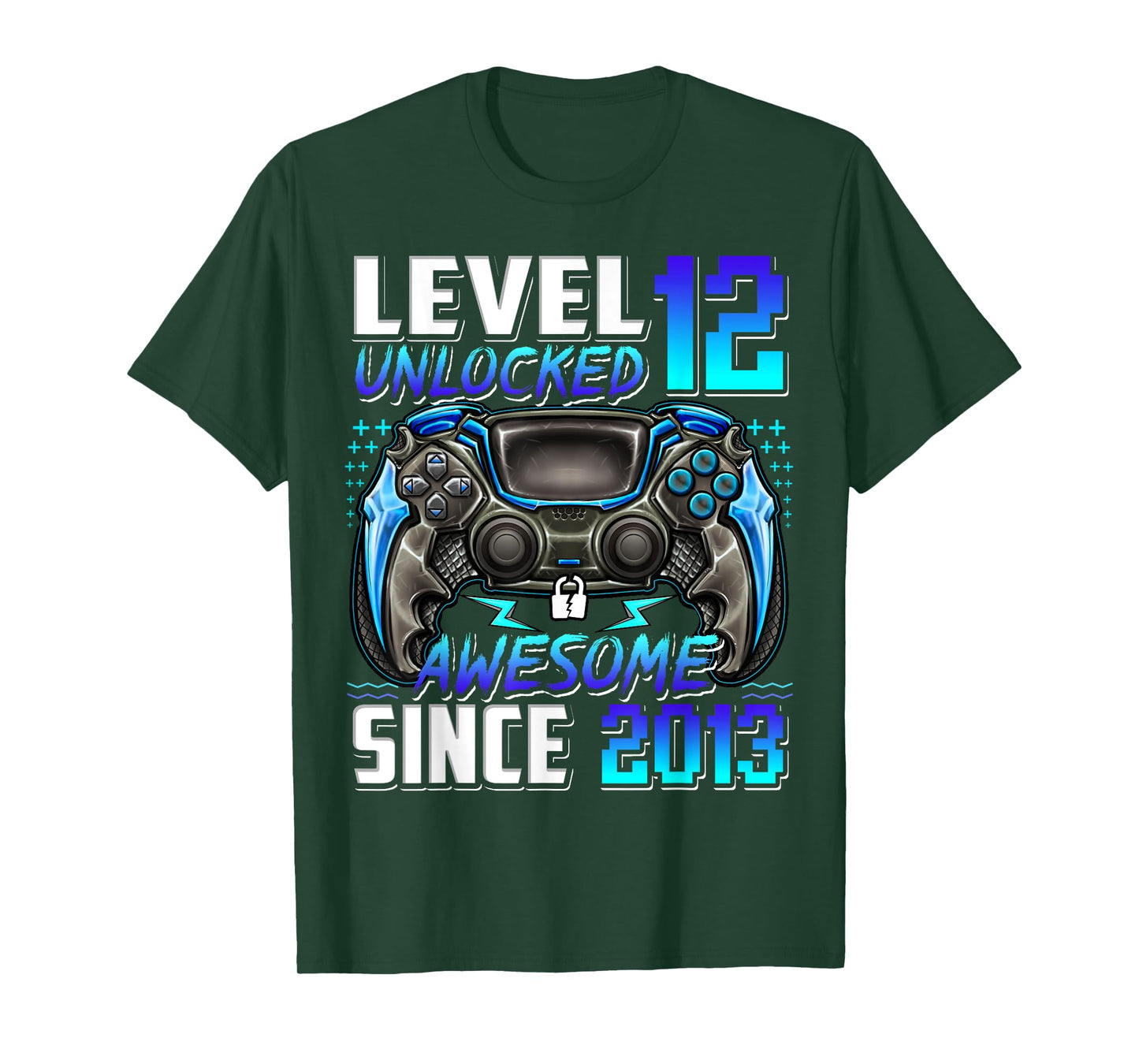 Level 12 Unlocked Awesome Since 2013 12th Birthday Gaming T-Shirt