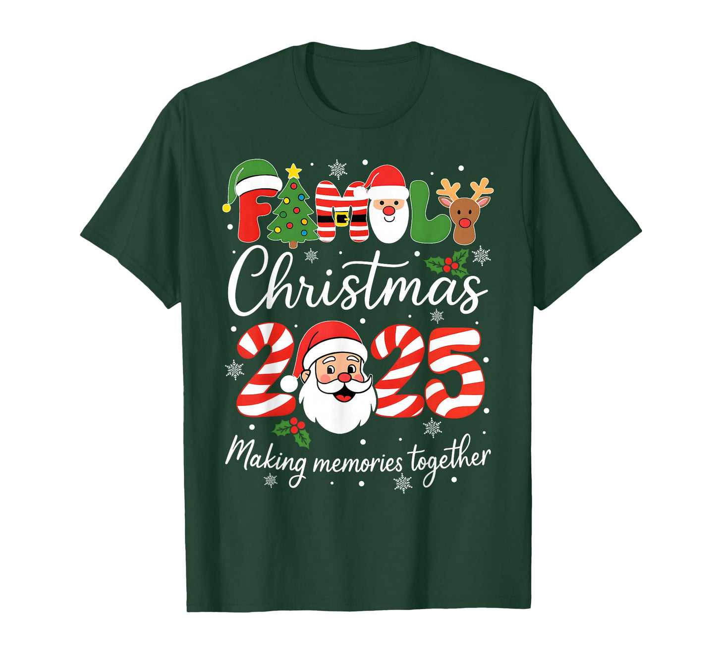 Family Christmas 2025 Making Memories Together Xmas Pajamas T-Shirt
