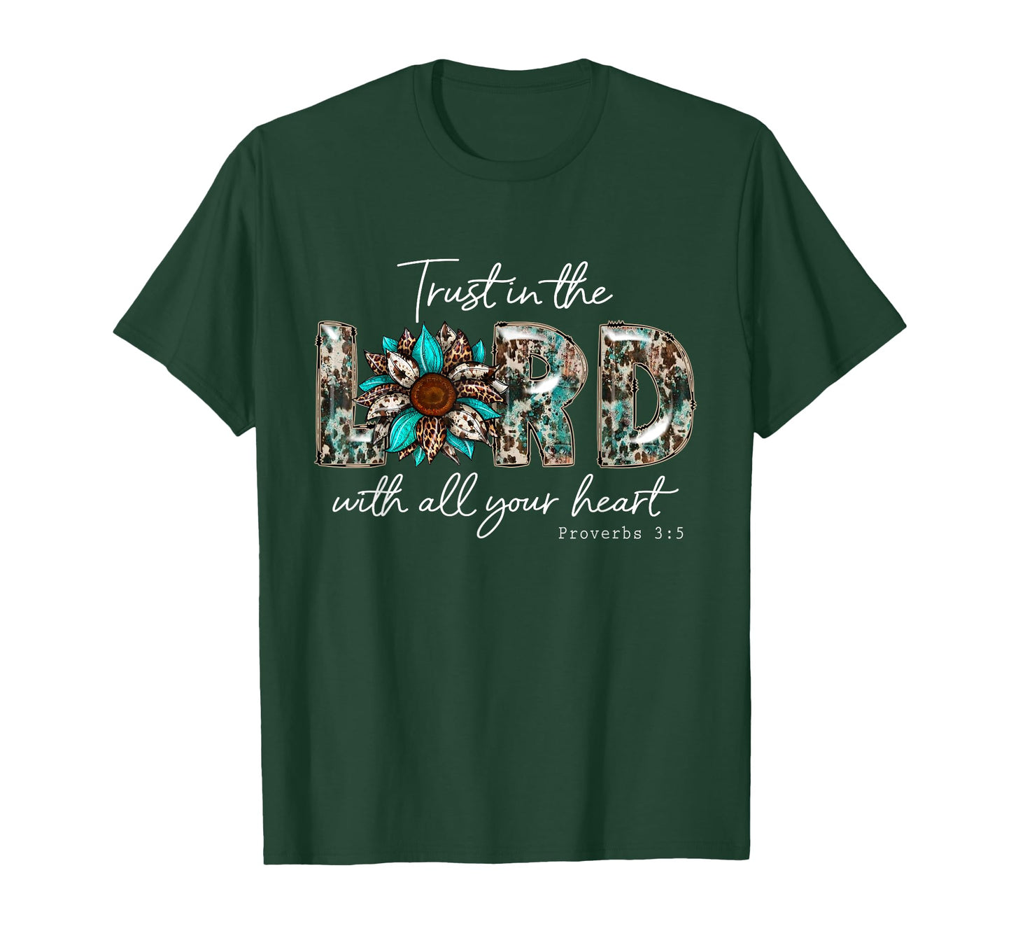 Valgory Vintage Trust In The Lord Christian With All Your Heart Faith God T-Shirt, Small, Black