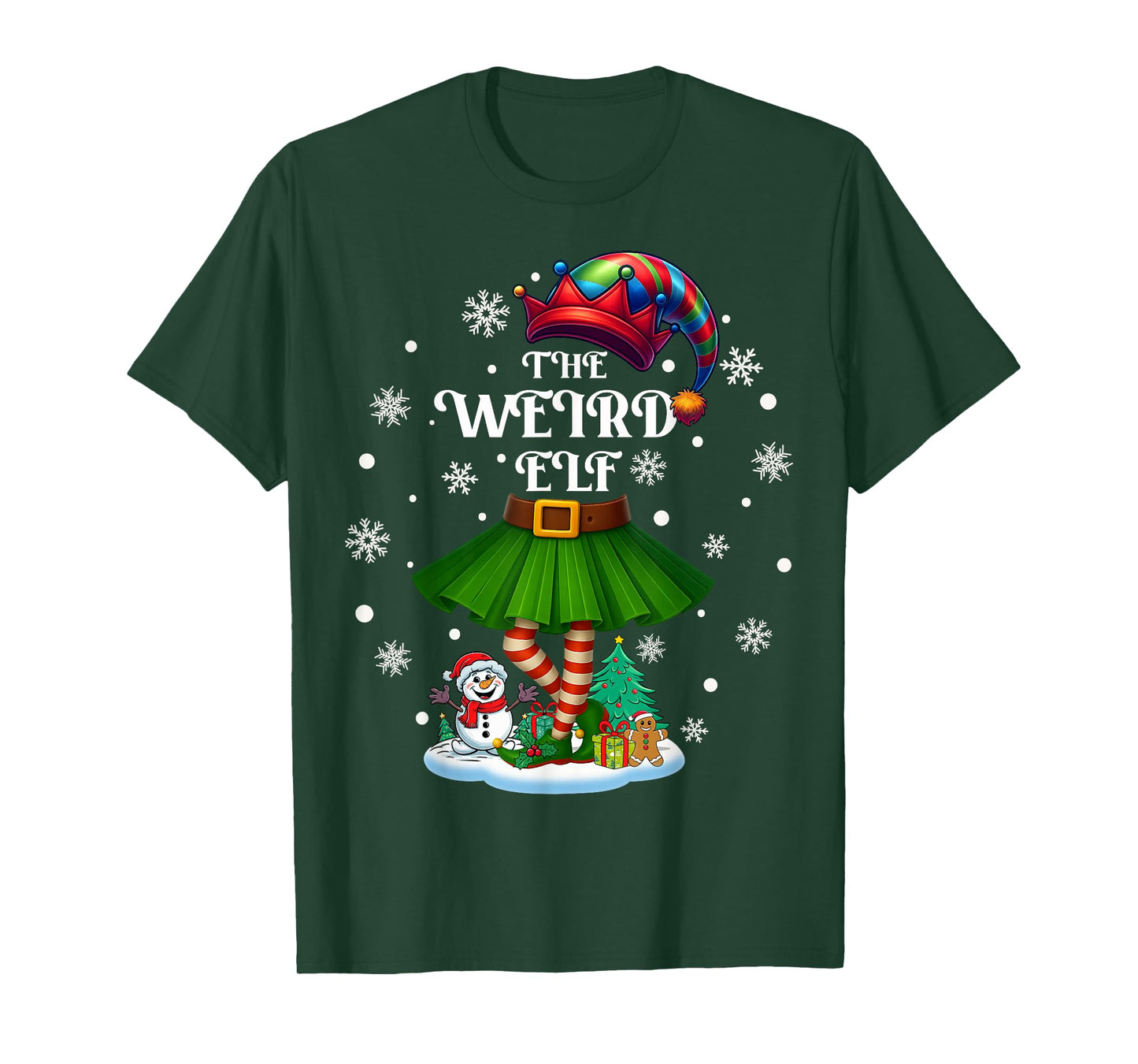 Weird Elf Squad Xmas Women Girls Mom Christmas Family T-Shirt