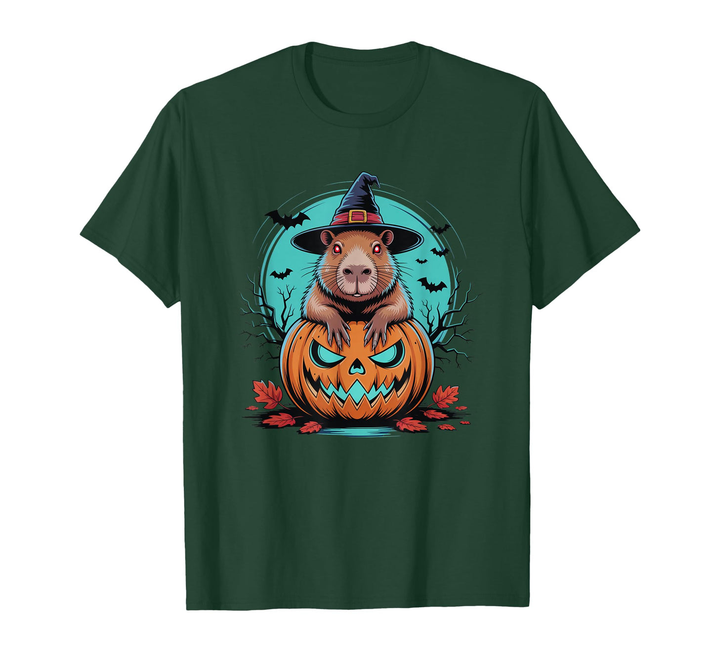 Capybara Pumpkin Fall Season Spooky Outfit T-Shirt