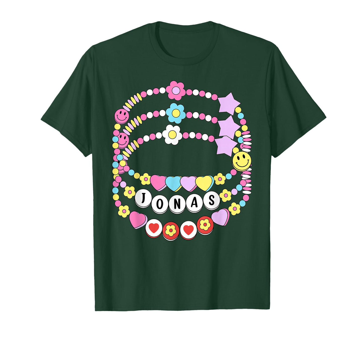 Vintage Jonas First Name Personalized Friendship Bracelet T-Shirt