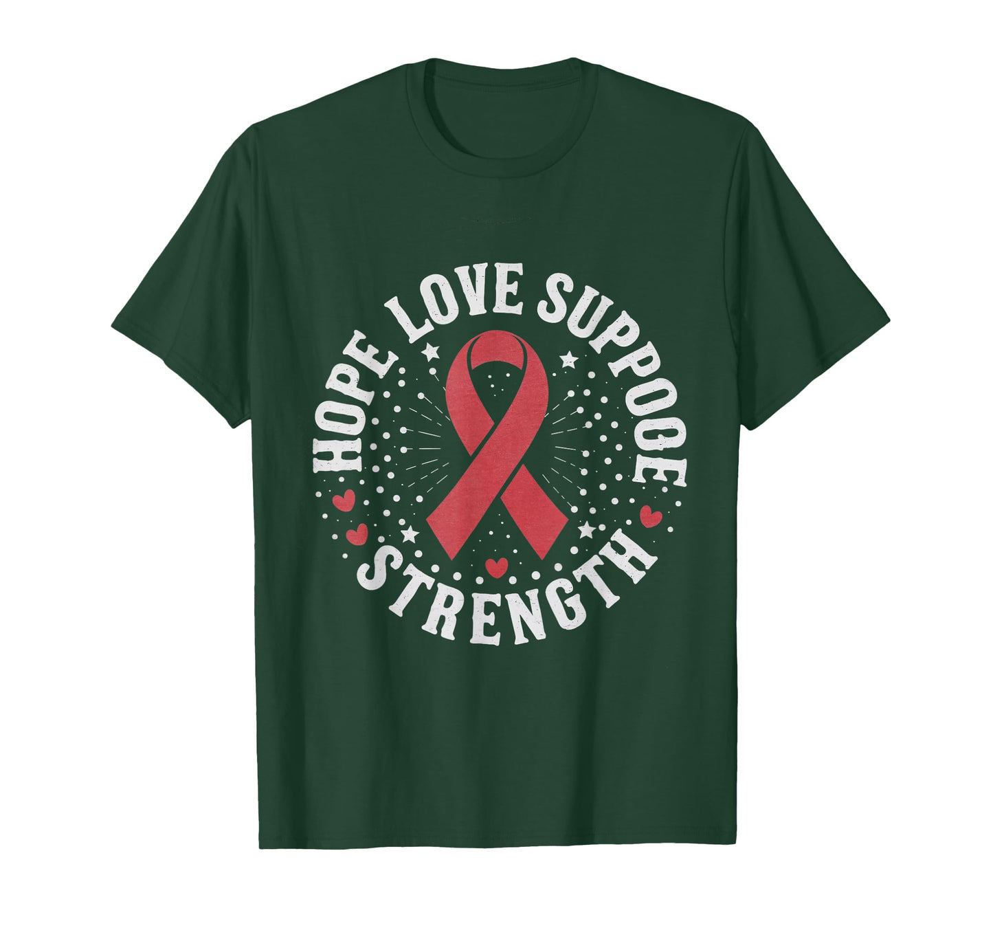 Red Ribbon Week 2024 HOPE LOVE SUPPORT Red Ribbon Week T-Shirt