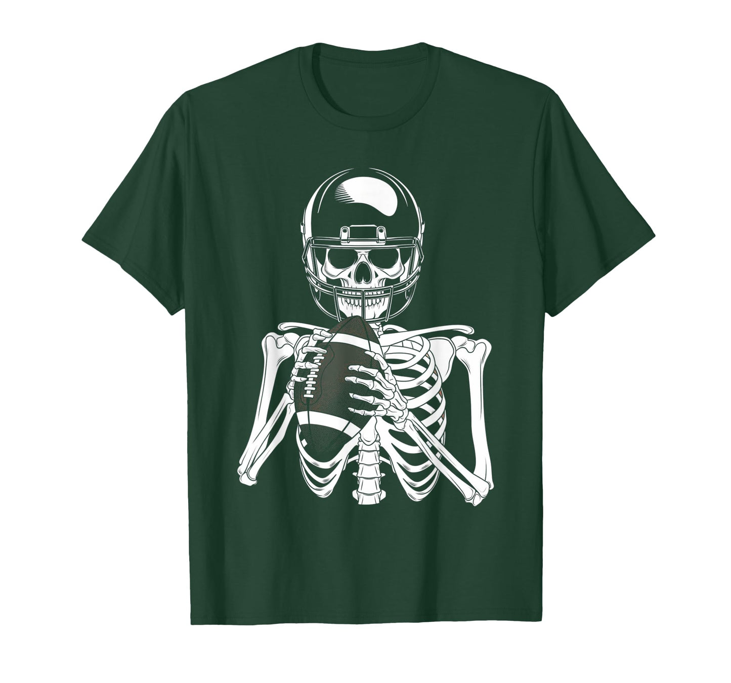 American Football Skeleton Football Player Halloween Spooky T-Shirt