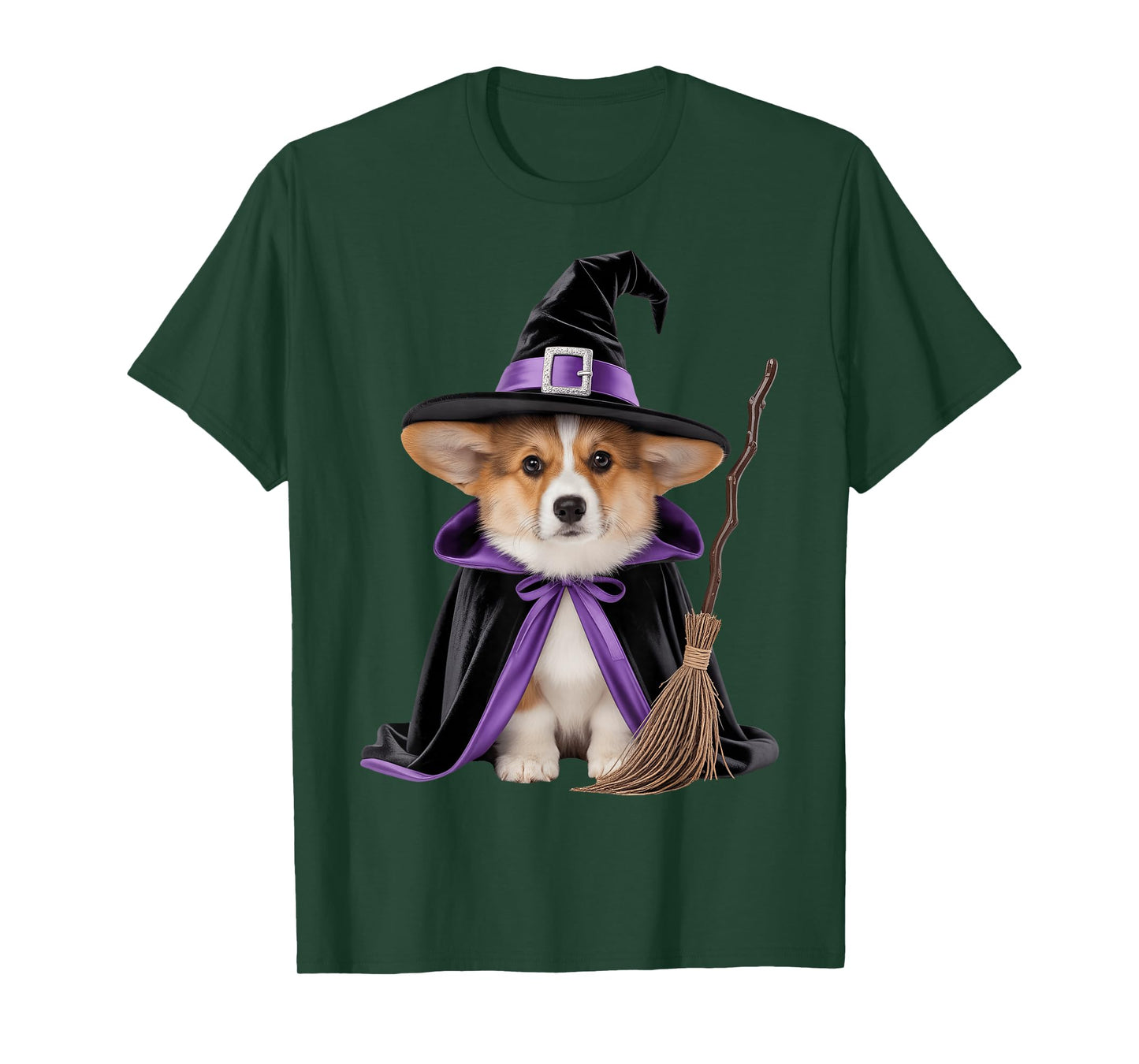 Corgi Witch Halloween T-Shirt