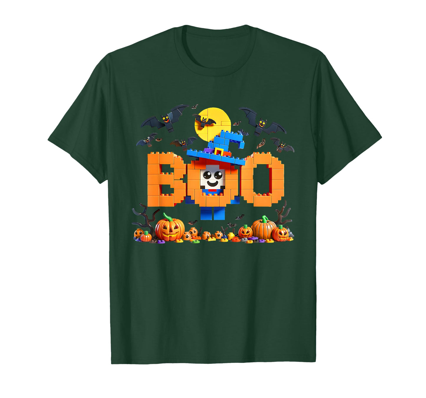 Halloween Master Builder Brick Boo Costume Building Bricks T-Shirt