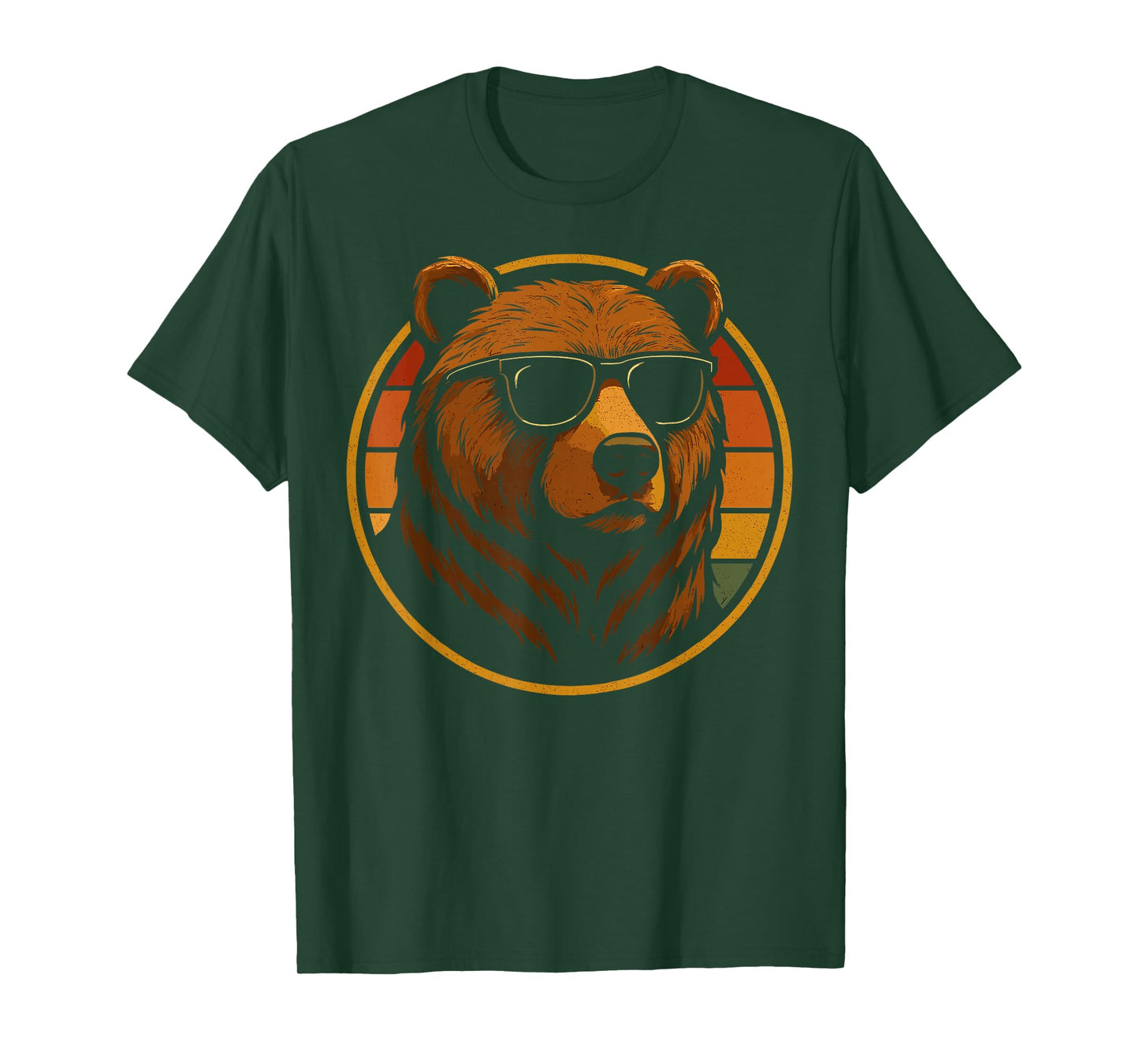 Cool Bear With Sunglasses Retro Wilderness T-Shirt