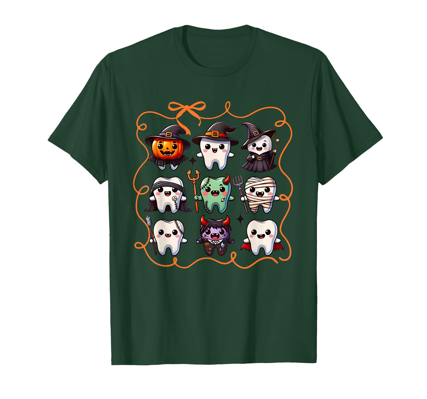Funny Dental Squad Spooky Season Halloween Costume Men Women T-Shirt