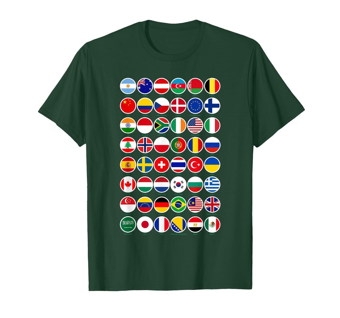 Flags of the Countries of the World Graphic Cool Designs T-Shirt