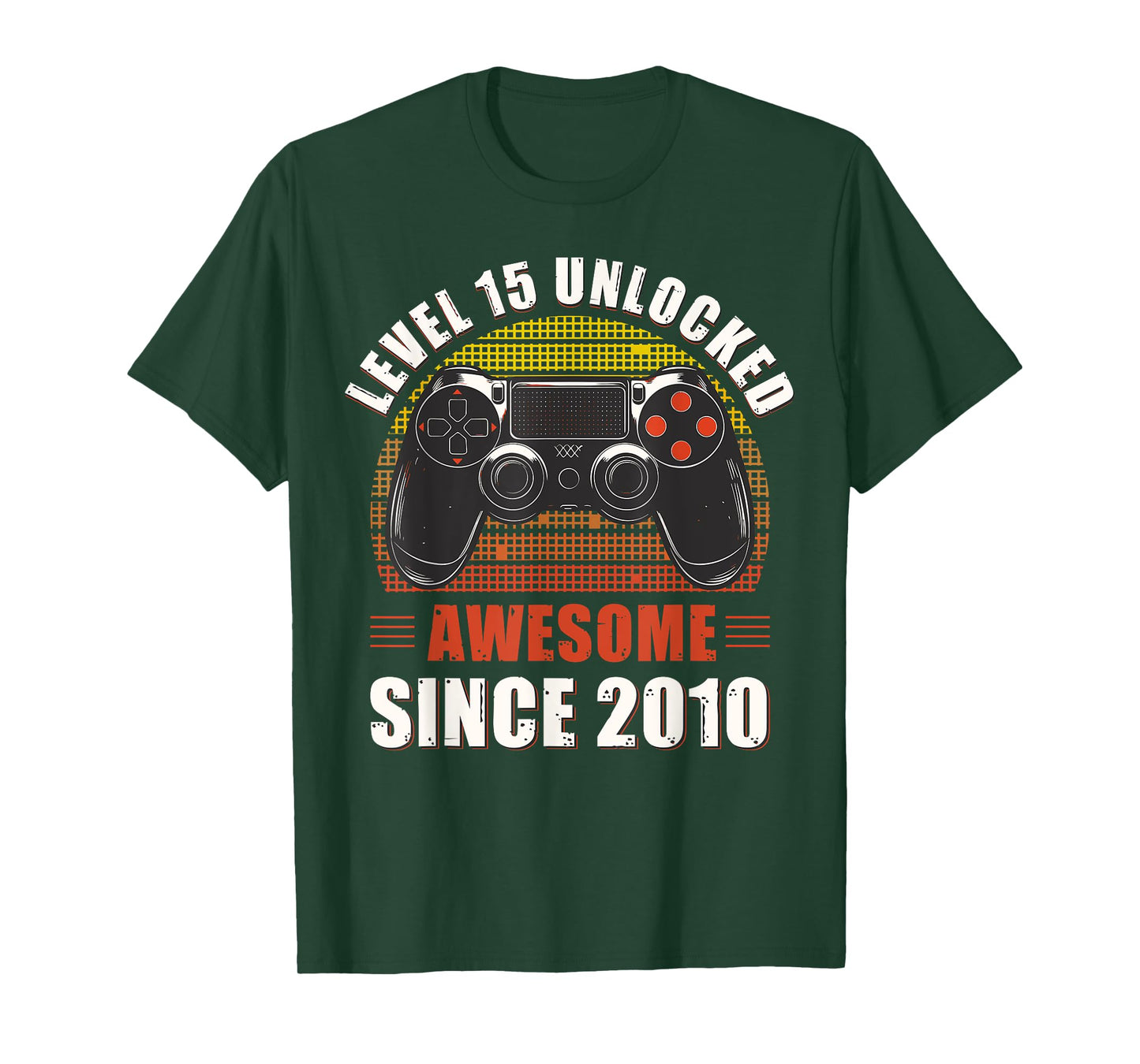 Level 15 Unlocked Awesome Since 2010 Video Gamer 15 Birthday T-Shirt