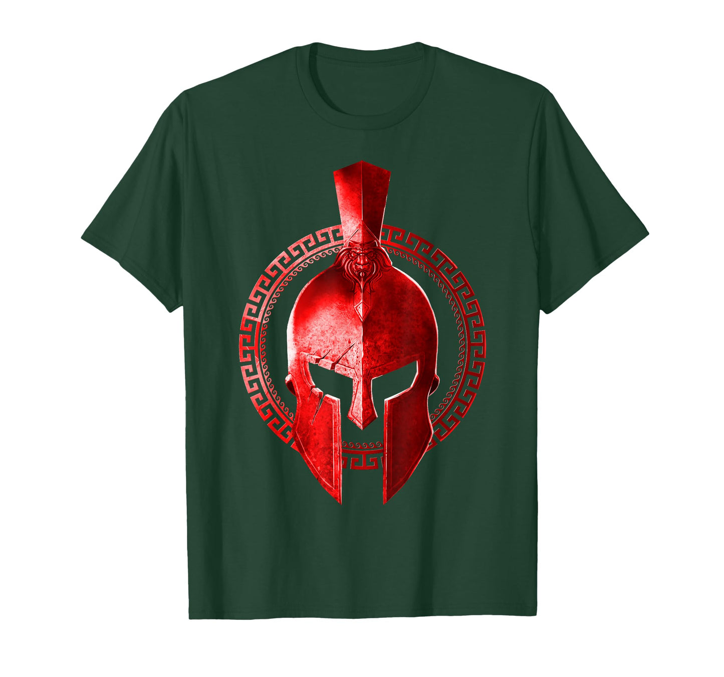 Spartan Helmet Gladiator Workout Gym Warrior Sparta Red Gift T-Shirt