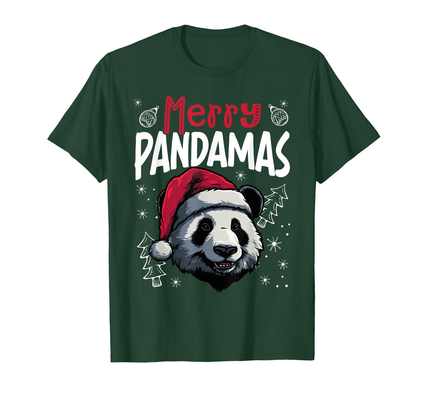 Merry Pandamas Funny Christmas Panda T-Shirt