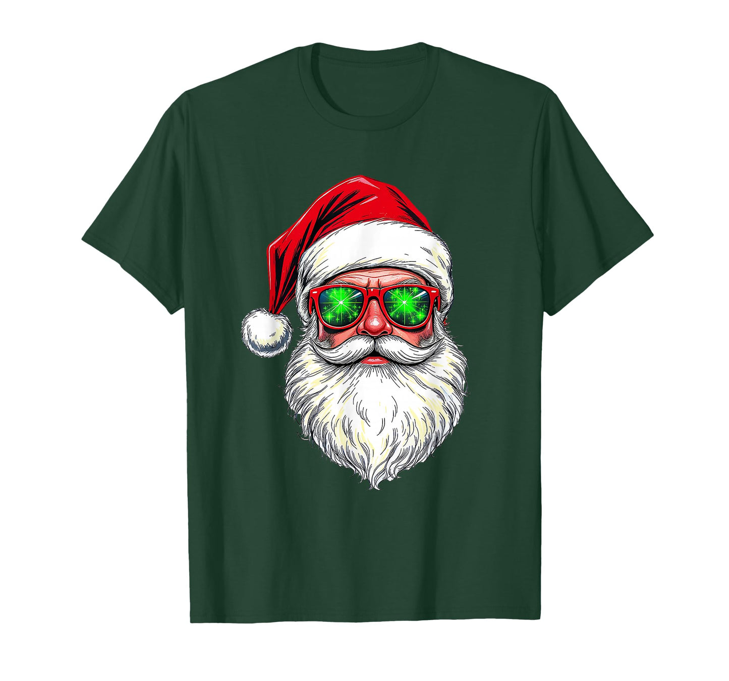 Cool Santa Claus Face Retro Sunglasses Christmas Men Boys T-Shirt