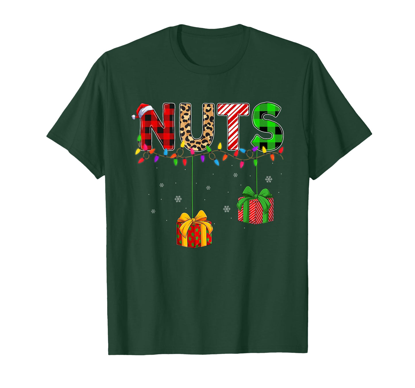 Chest Nuts Christmas Lights Couples Matching Family Pajamas T-Shirt