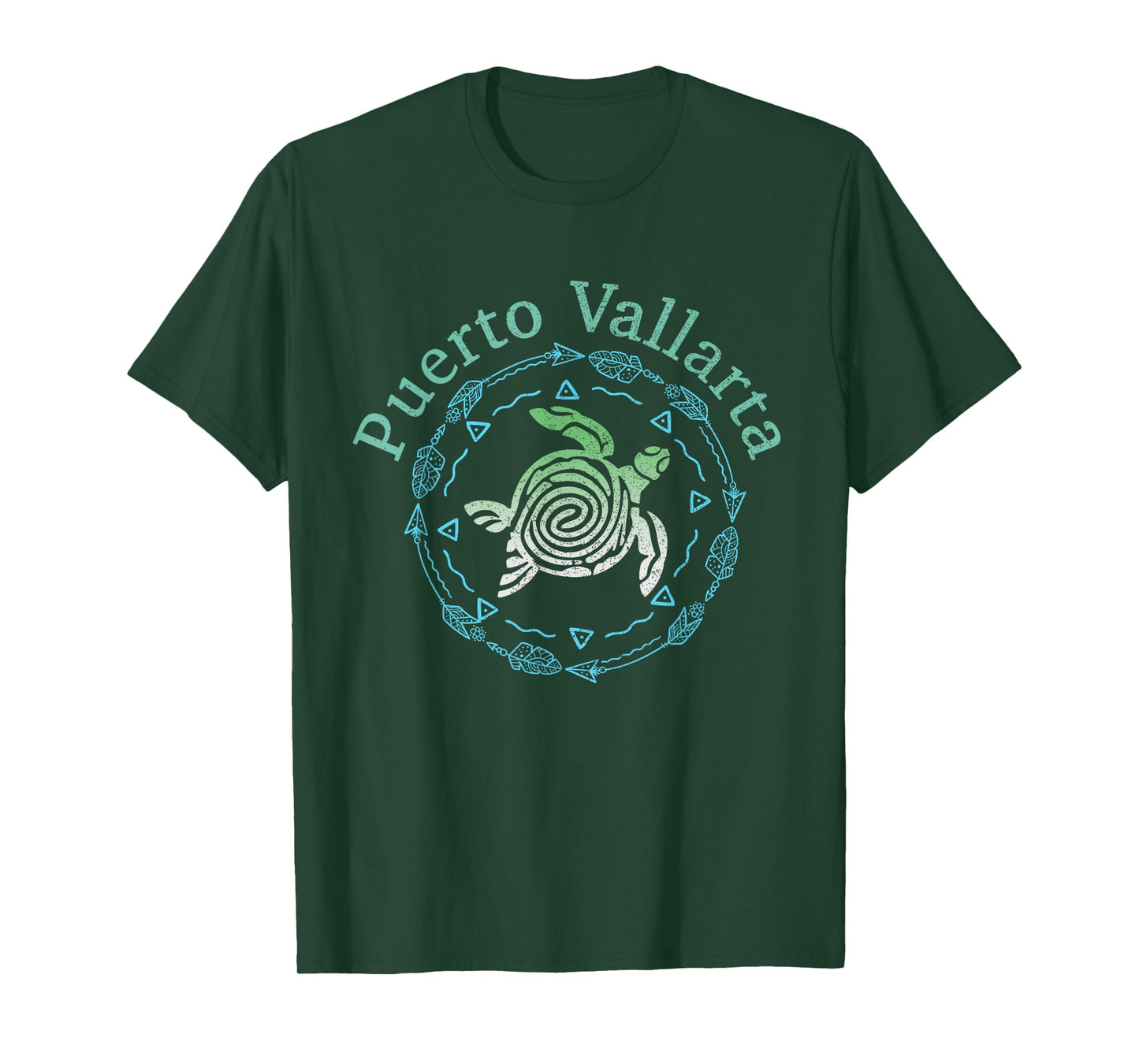 Puerto Vallarta Vintage Tribal Turtle T-Shirt