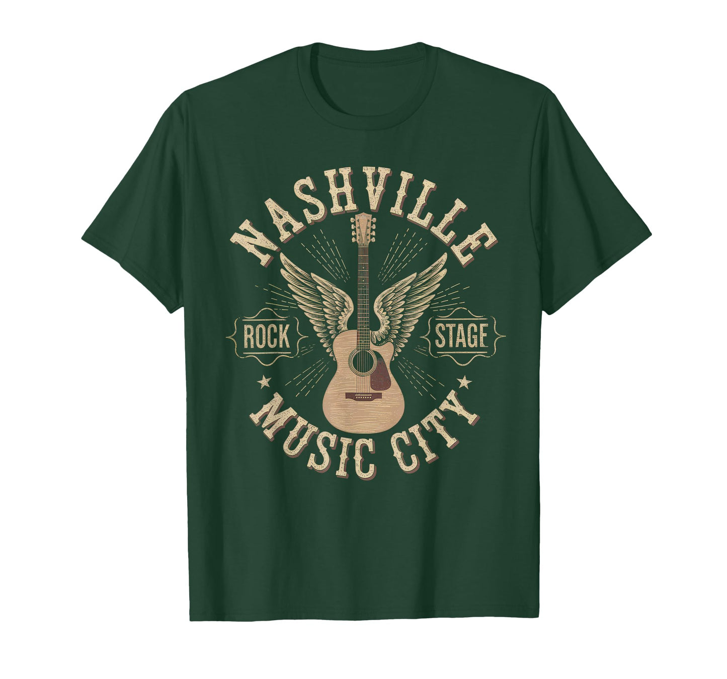 Nashville Music City Tshirt Women Men Tennessee Rock Country T-Shirt