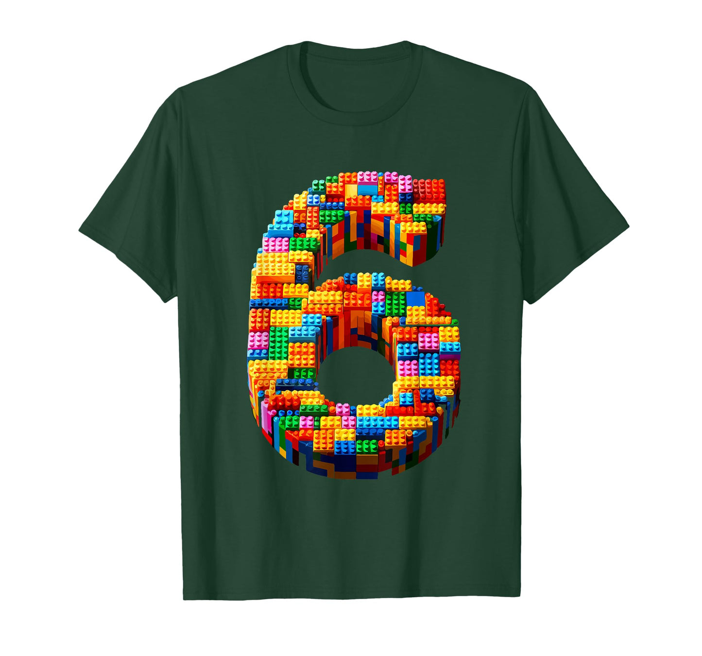 6 Year Old Blocks Building Master Builder 6th Birthday Boy T-Shirt