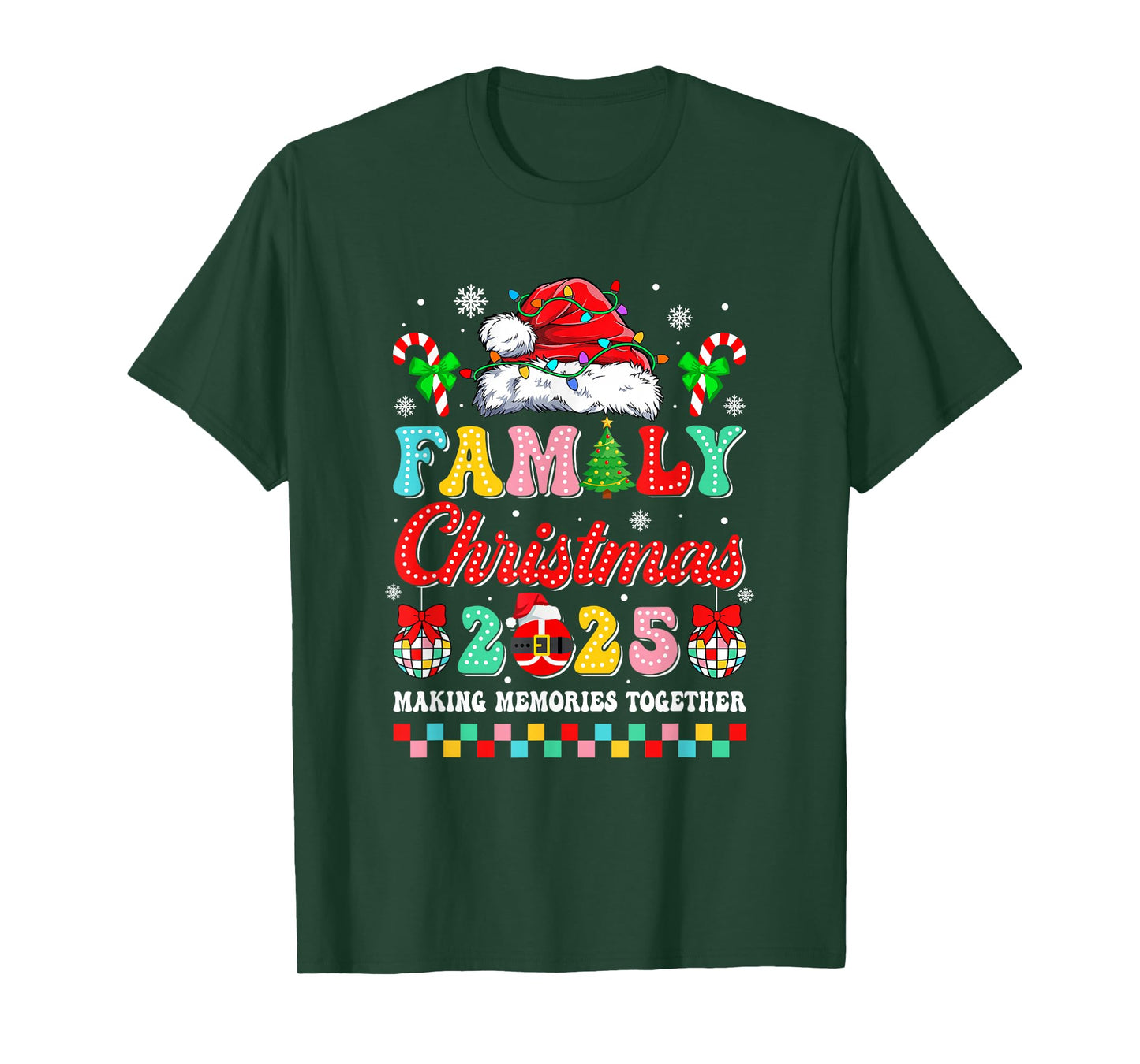 Family Christmas 2025 Matching Squad Santa Xmas Funny T-Shirt