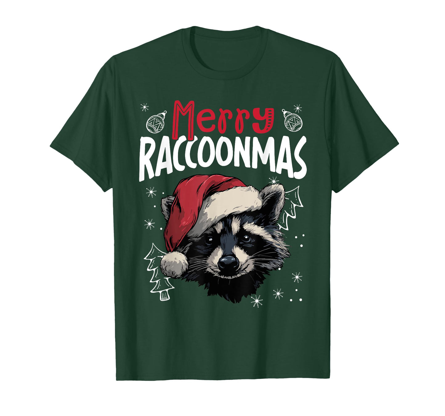 Merry Raccoonmas Funny Christmas Raccoon T-Shirt