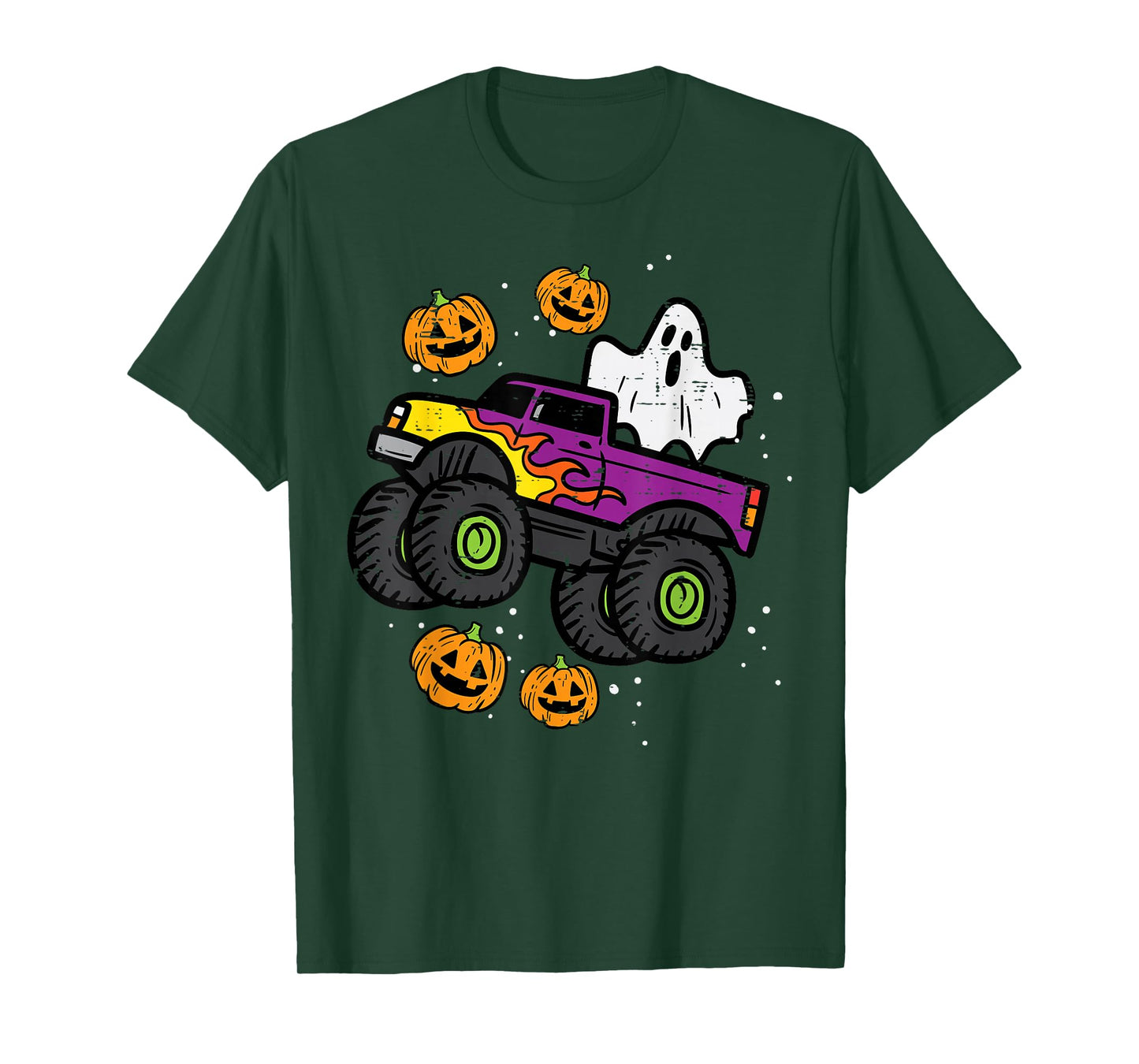 Halloween Ghost Monster Truck Costume Toddler Boys Kid Youth T-Shirt