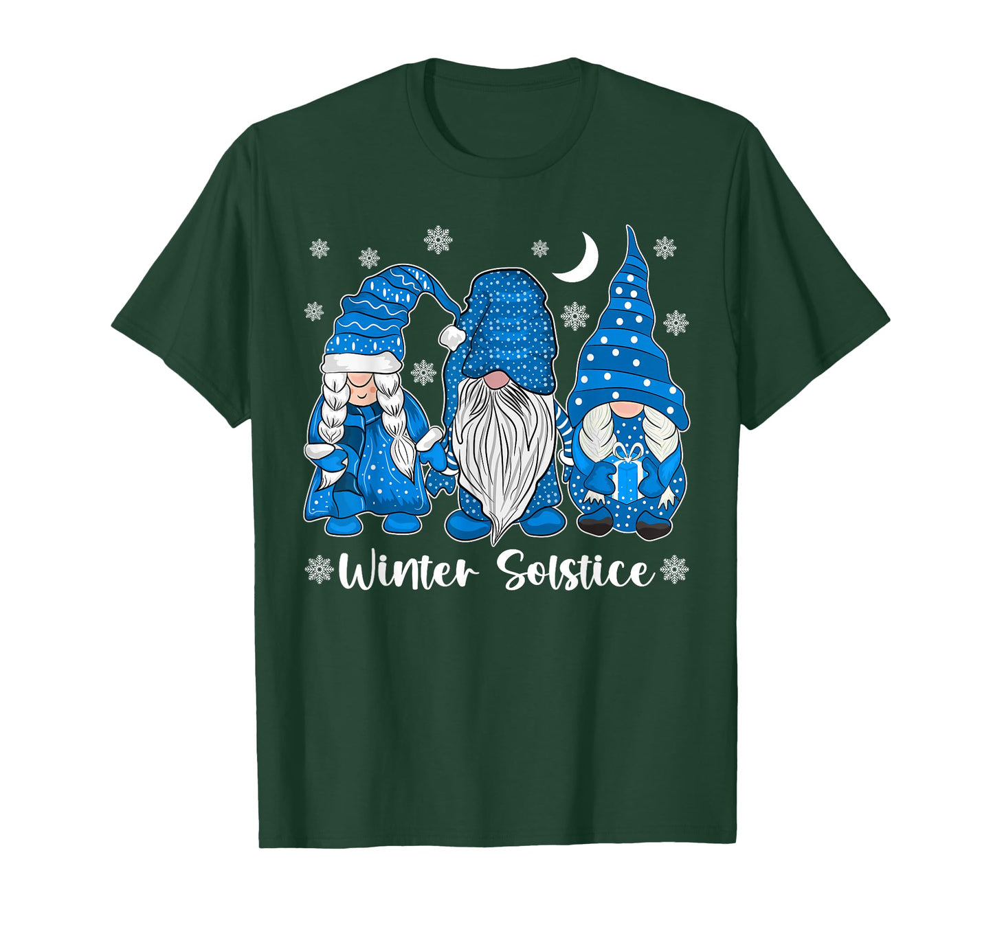 Funny Winter Solstice You Gnomies Snow & Moon Women Girls T-Shirt