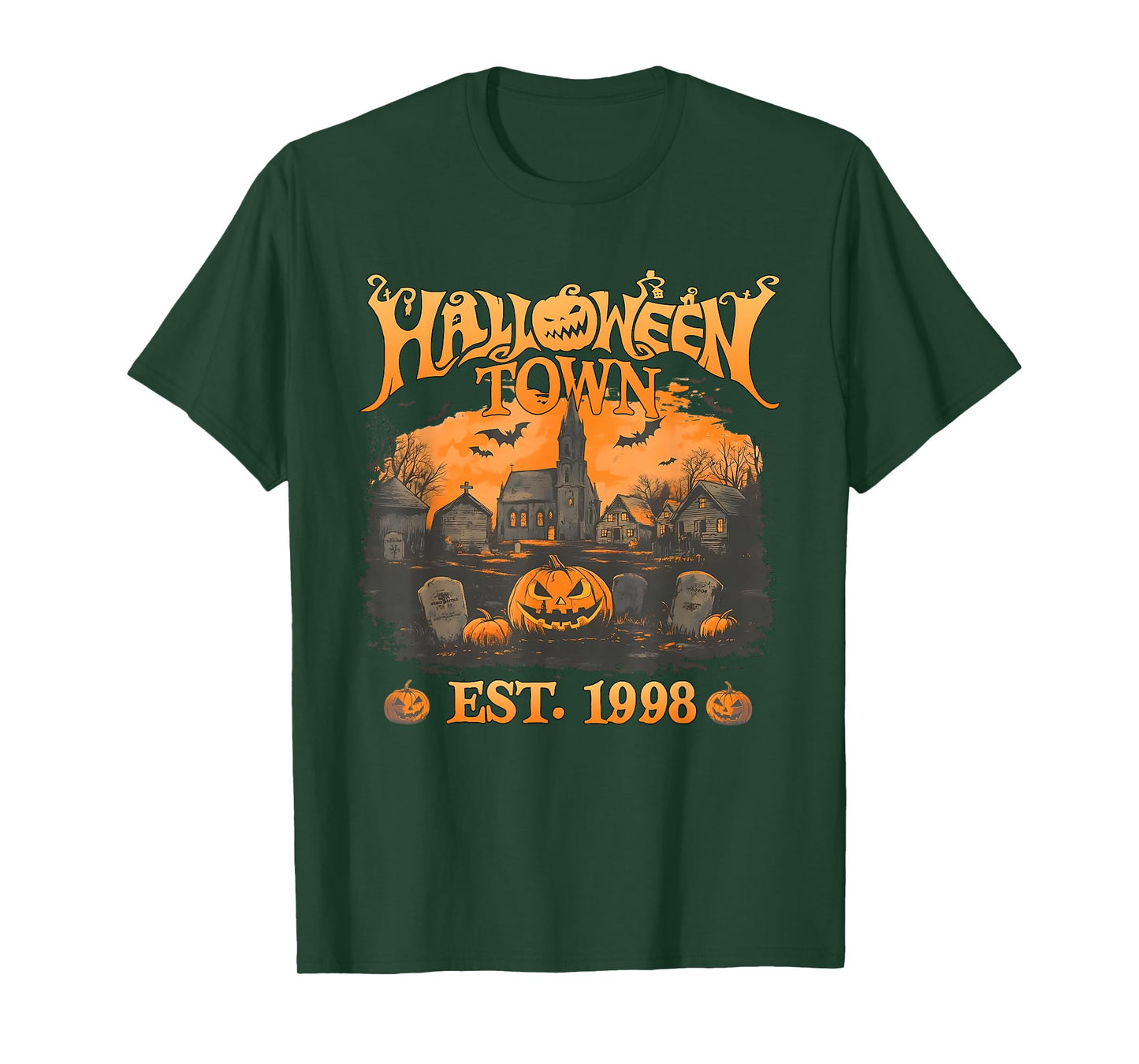 Halloween Town Est 1998 Vintage Spooky Pumpkin Ghost Gifts T-Shirt