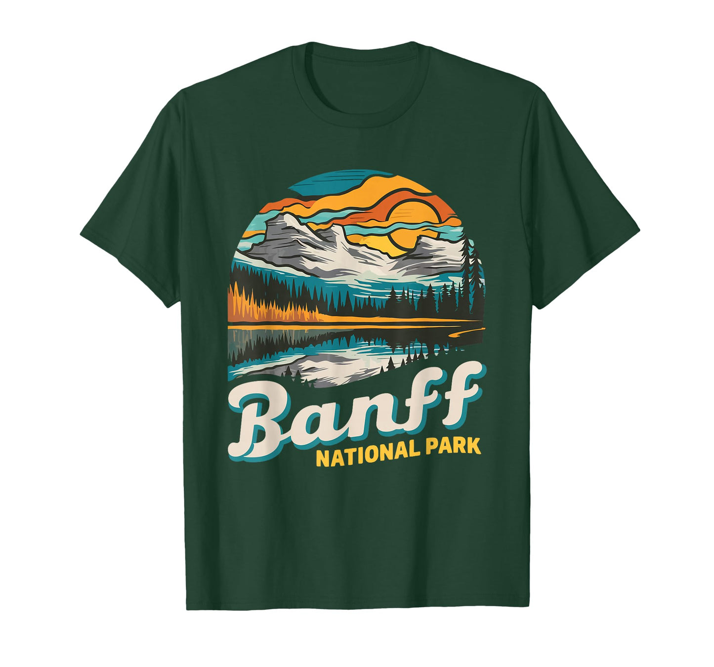 Banff National Park Vintage Men Women Hiking Souvenir T-Shirt