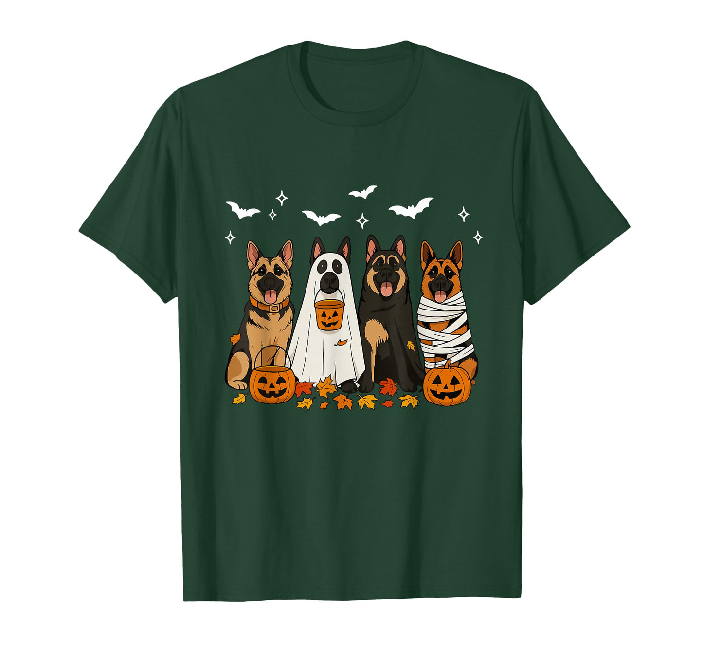 Fall German Shepherd Halloween Witch German Shepherd Dog Mom T-Shirt