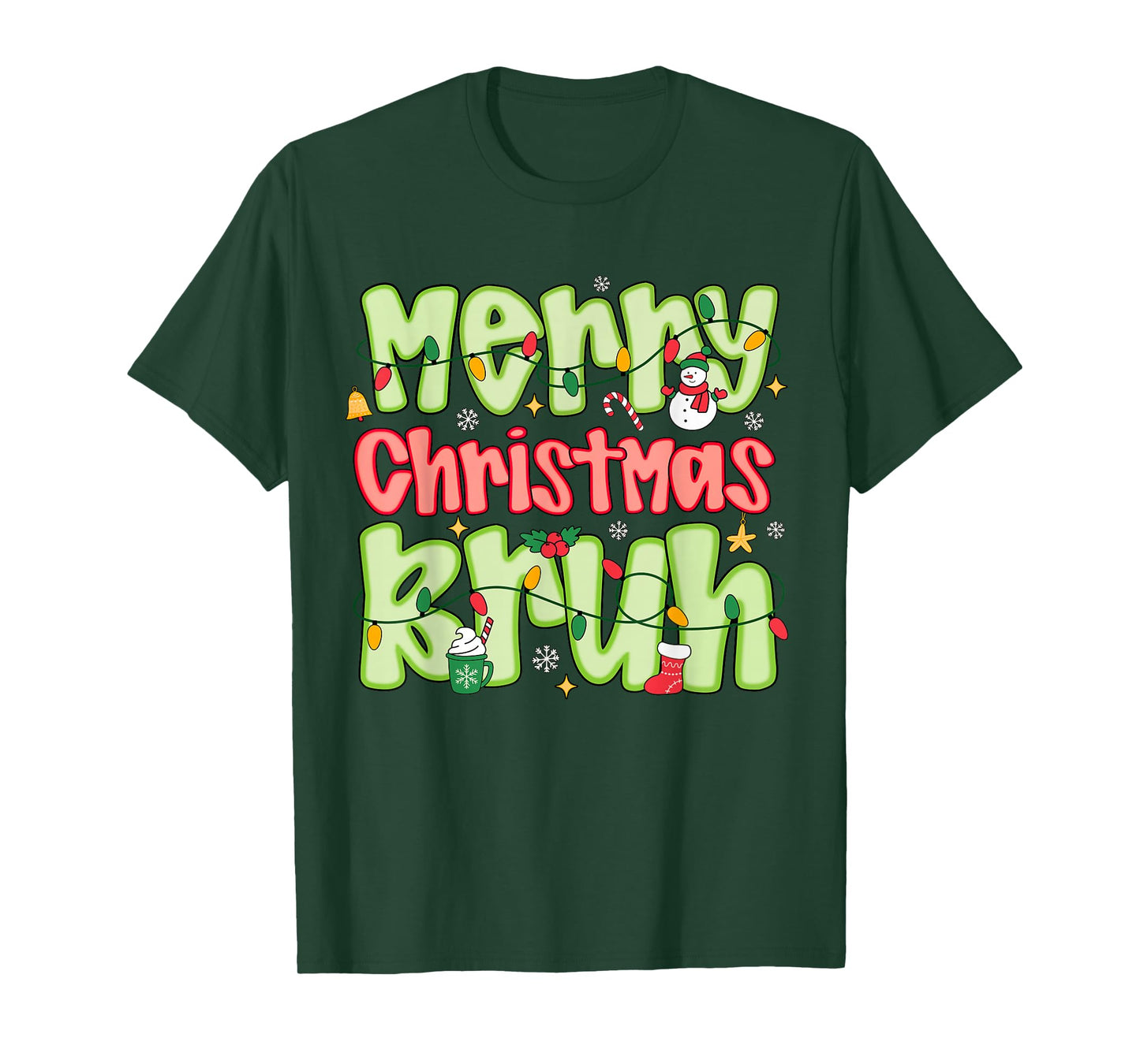 Bruh Meme Funny Saying Bro Greeting Teens Boys Men Christmas T-Shirt