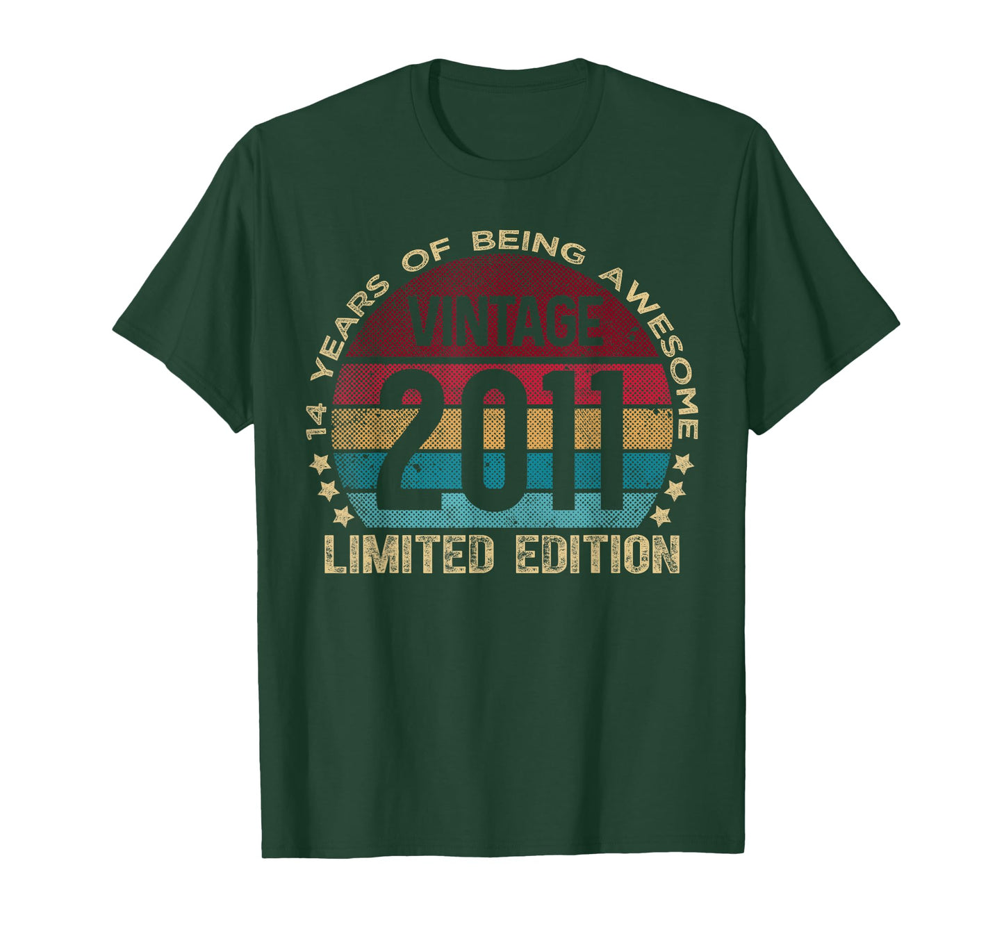 14 Year Old Gifts Vintage 2011 Limited Edition 14th Birthday T-Shirt