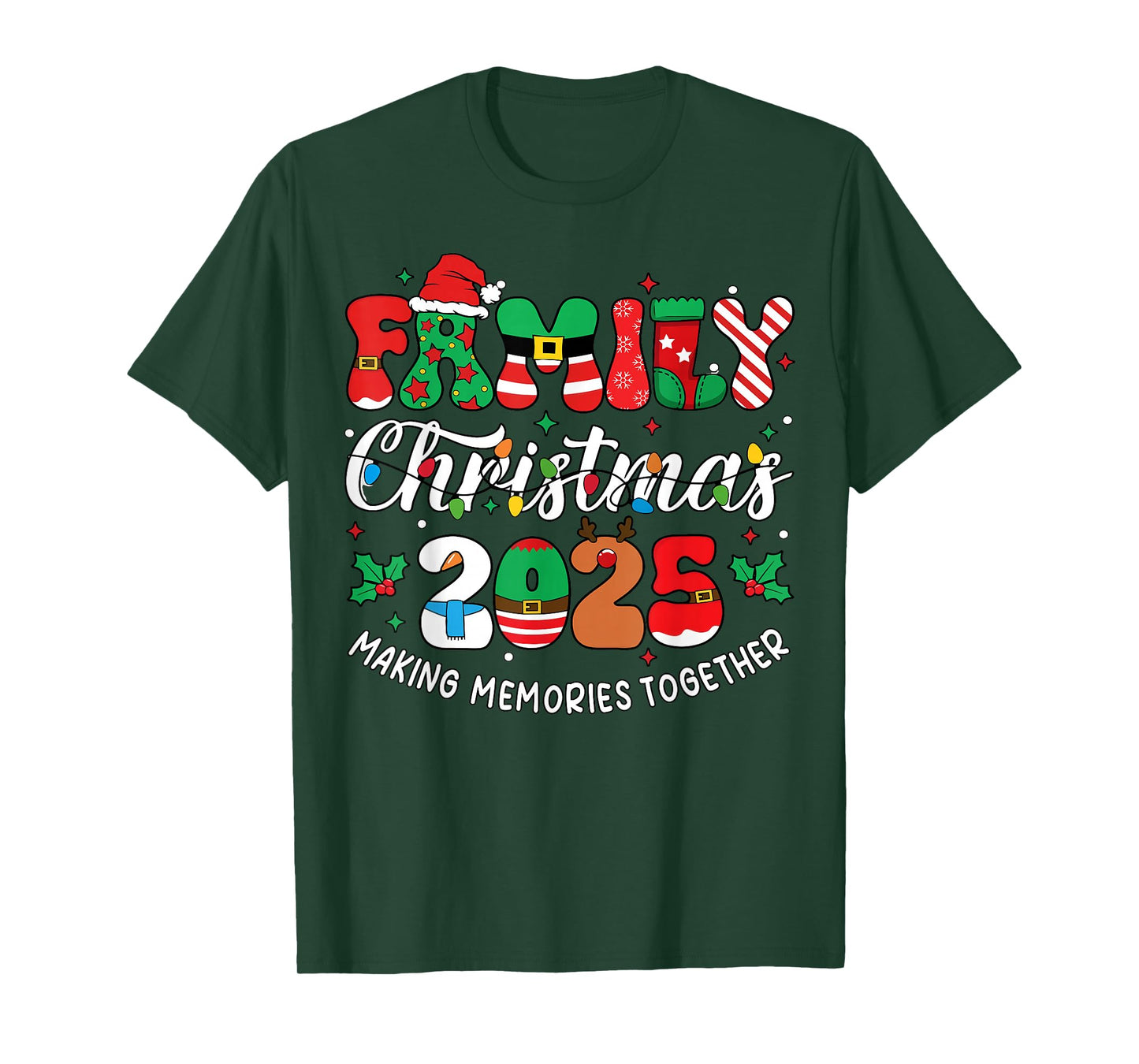 Family Christmas 2025 Matching Outfit Xmas Squad Santa Group T-Shirt